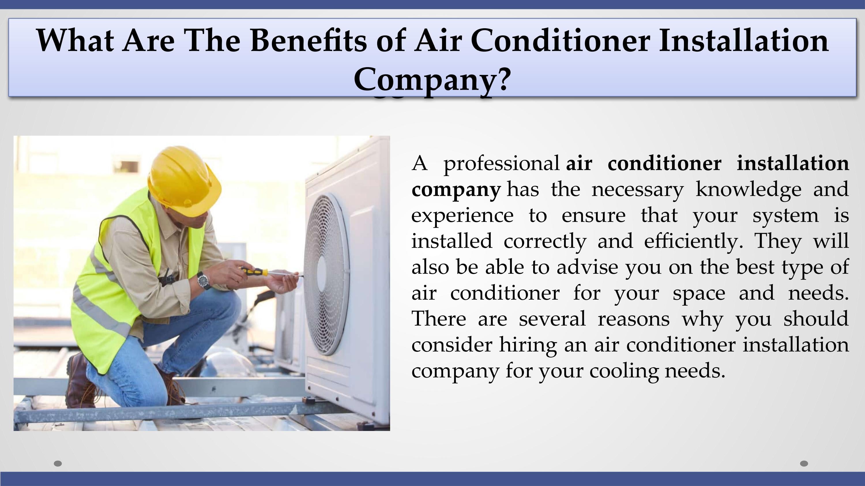 What Are The Benefits of Air Conditioner Installation Company? by Bellbroshvac Issuu