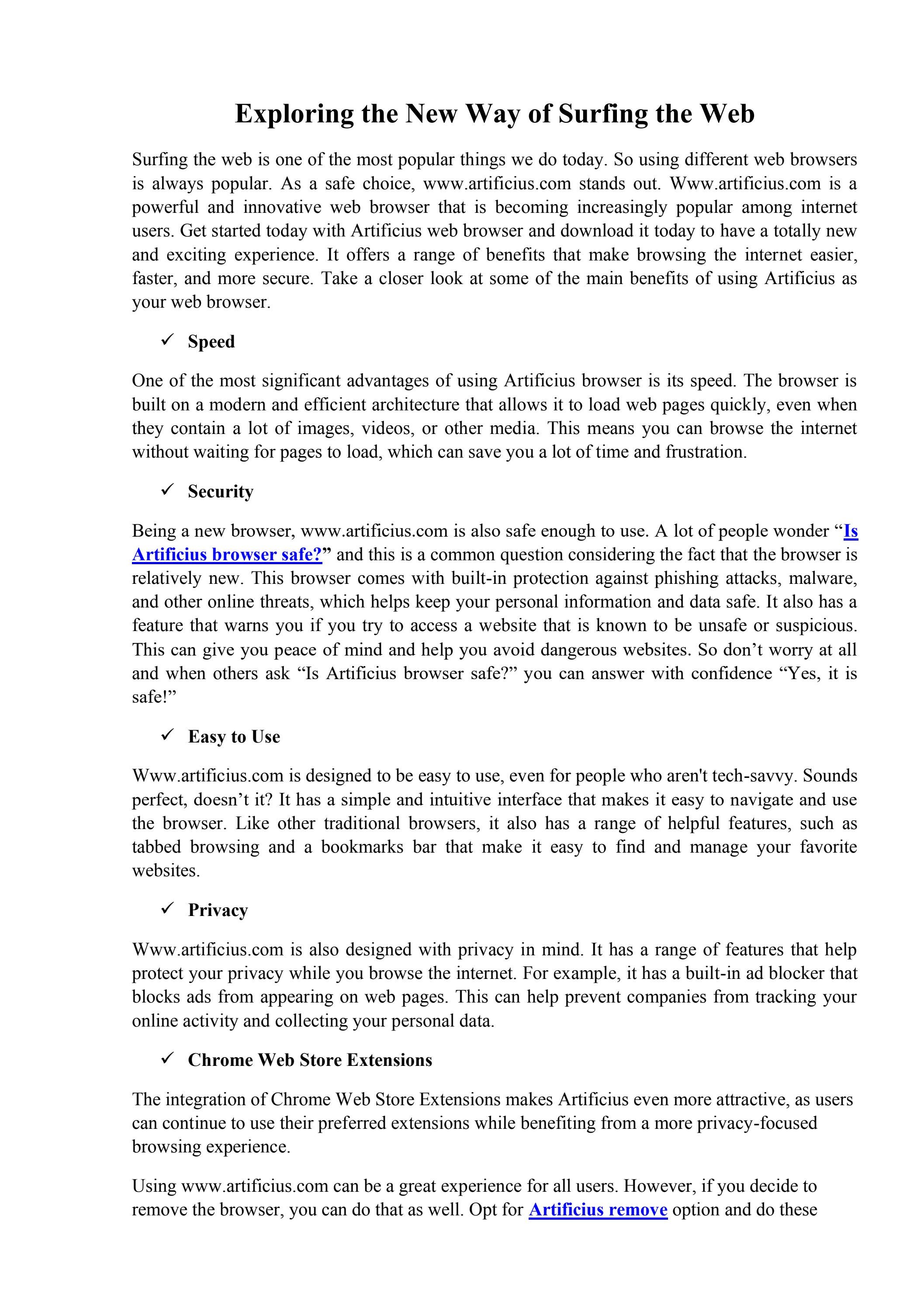 Exploring the New Way of Surfing the  by ARTIFICIUS Issuu