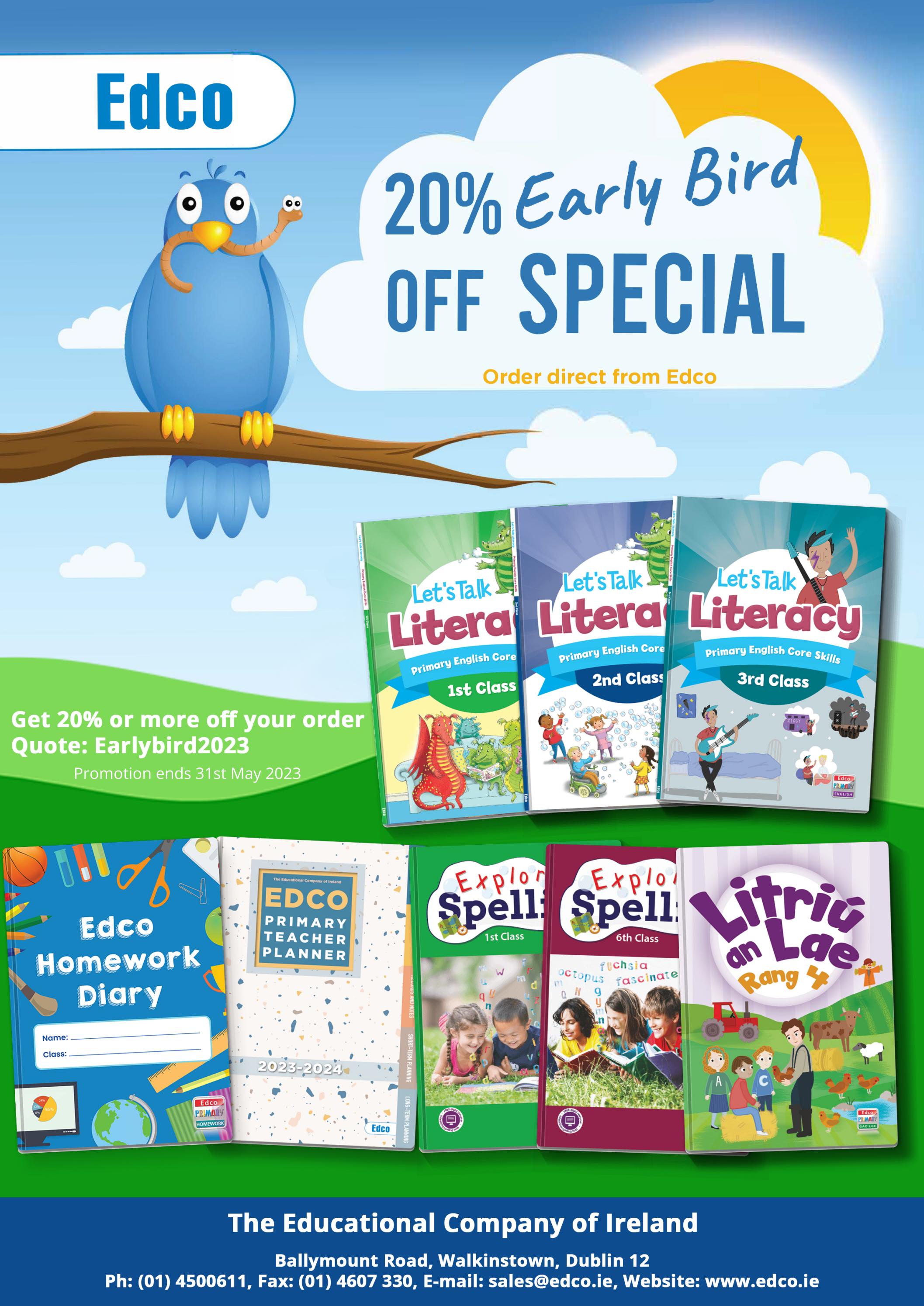 Edco Early Bird Schoolbook Special Offers 2023 by Edco Ireland Issuu