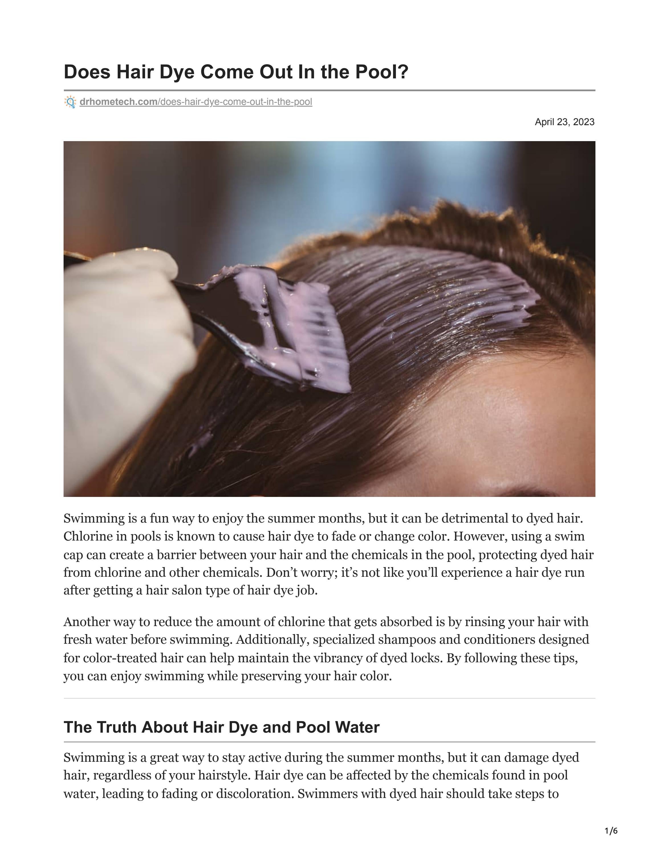 Does Hair Dye Come Out In the Pool? by ellentbarrett58tu Issuu