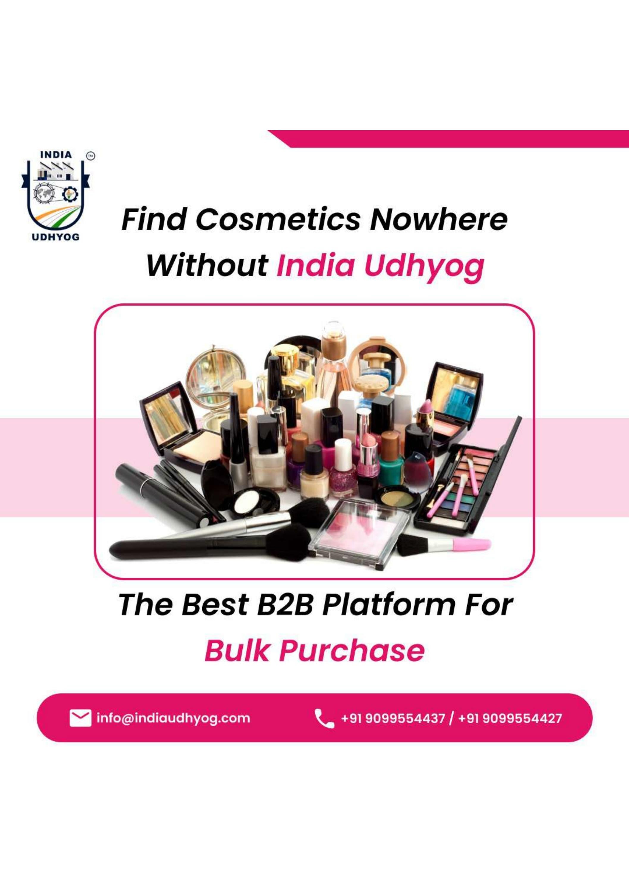  Find the best cosmetics products online in bulk on India Udhyog by