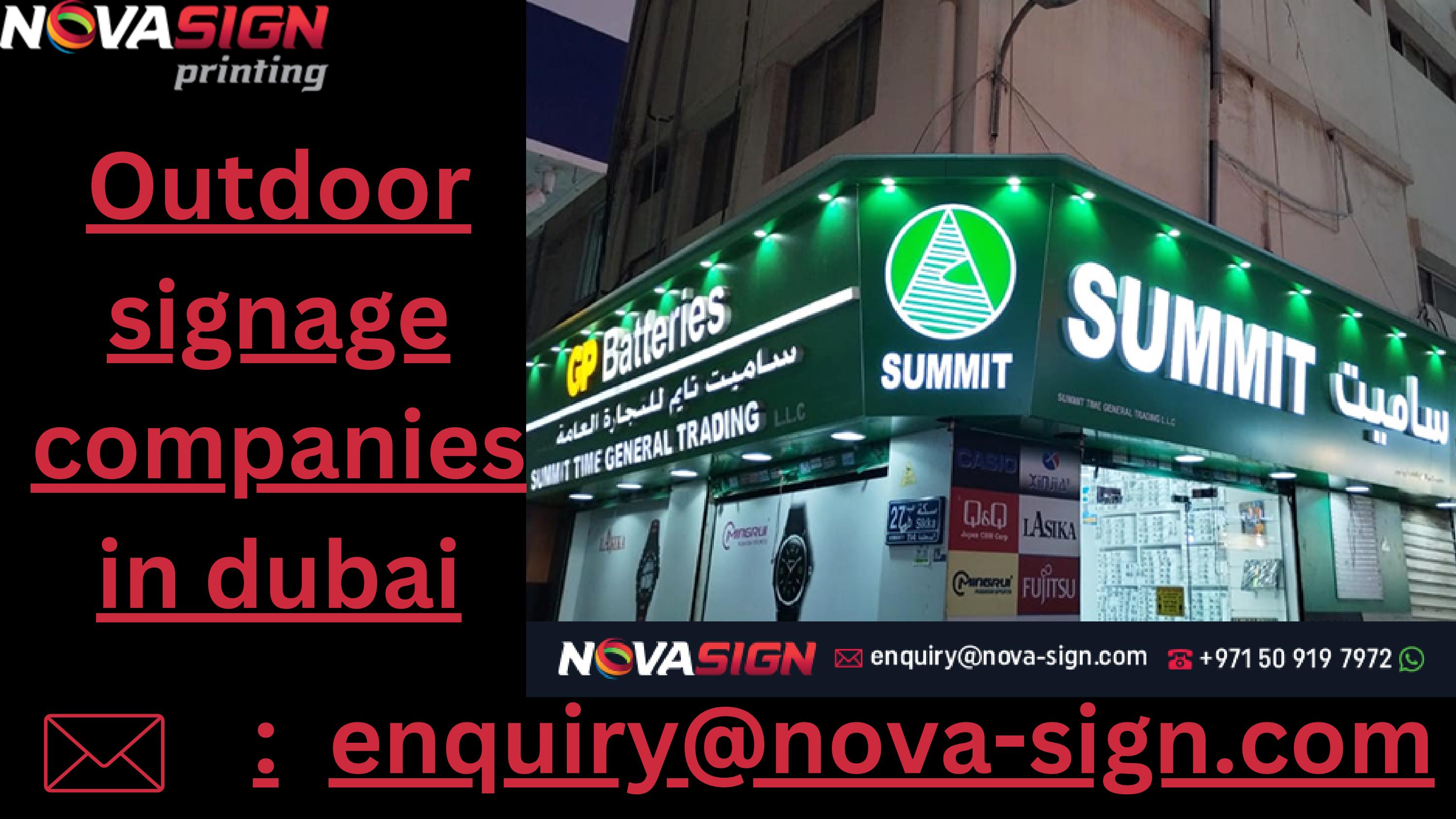 Outdoor signage companies in dubai by nova sign Issuu
