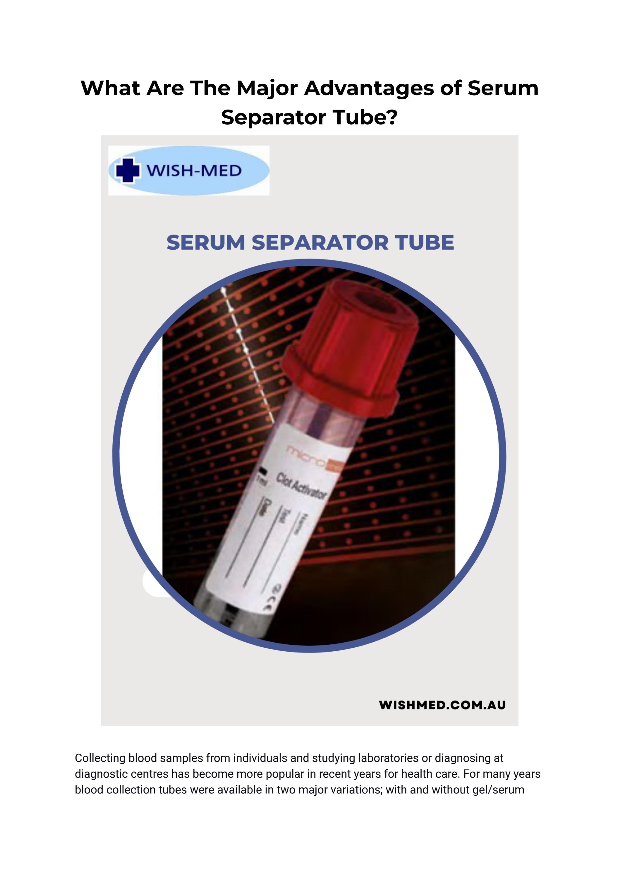high quality serum separator tube wishmed by wishmed Issuu