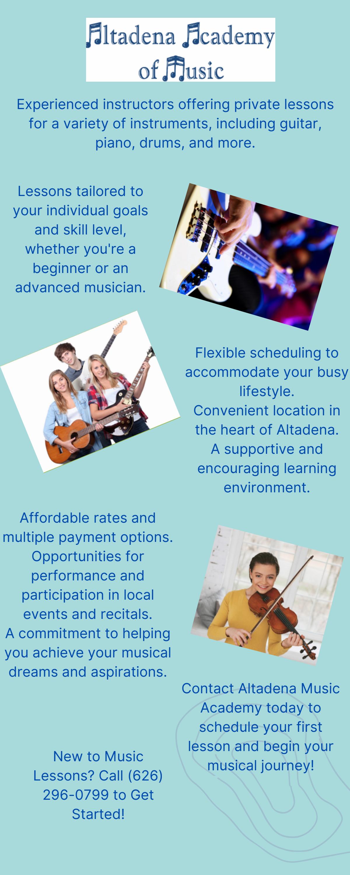 Quality Music Lessons in Altadena Altadena Music Academy by Sarah