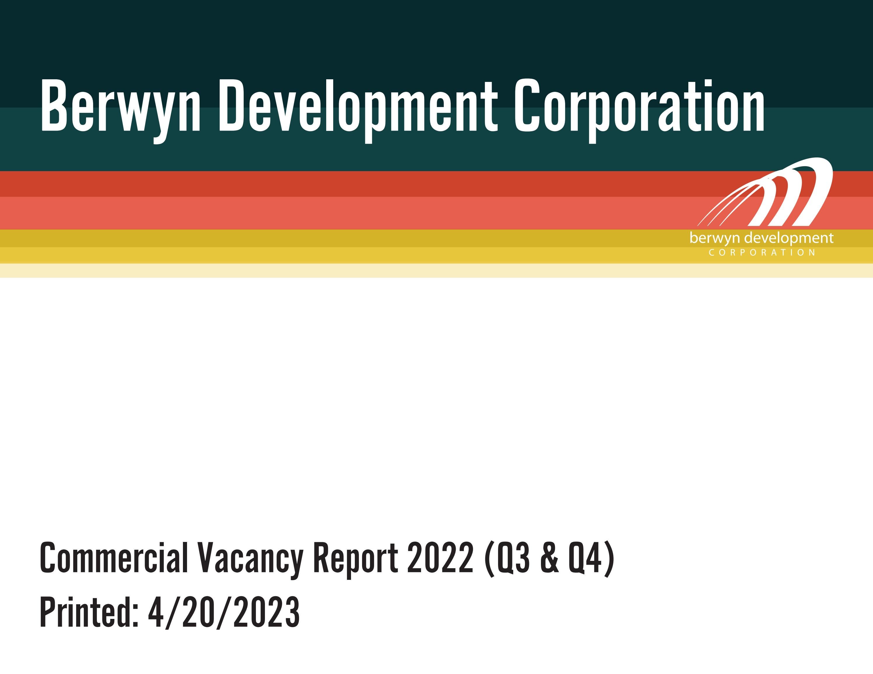 Berwyn Development Corporation Commercial Vacancy Report 2022 (Q3