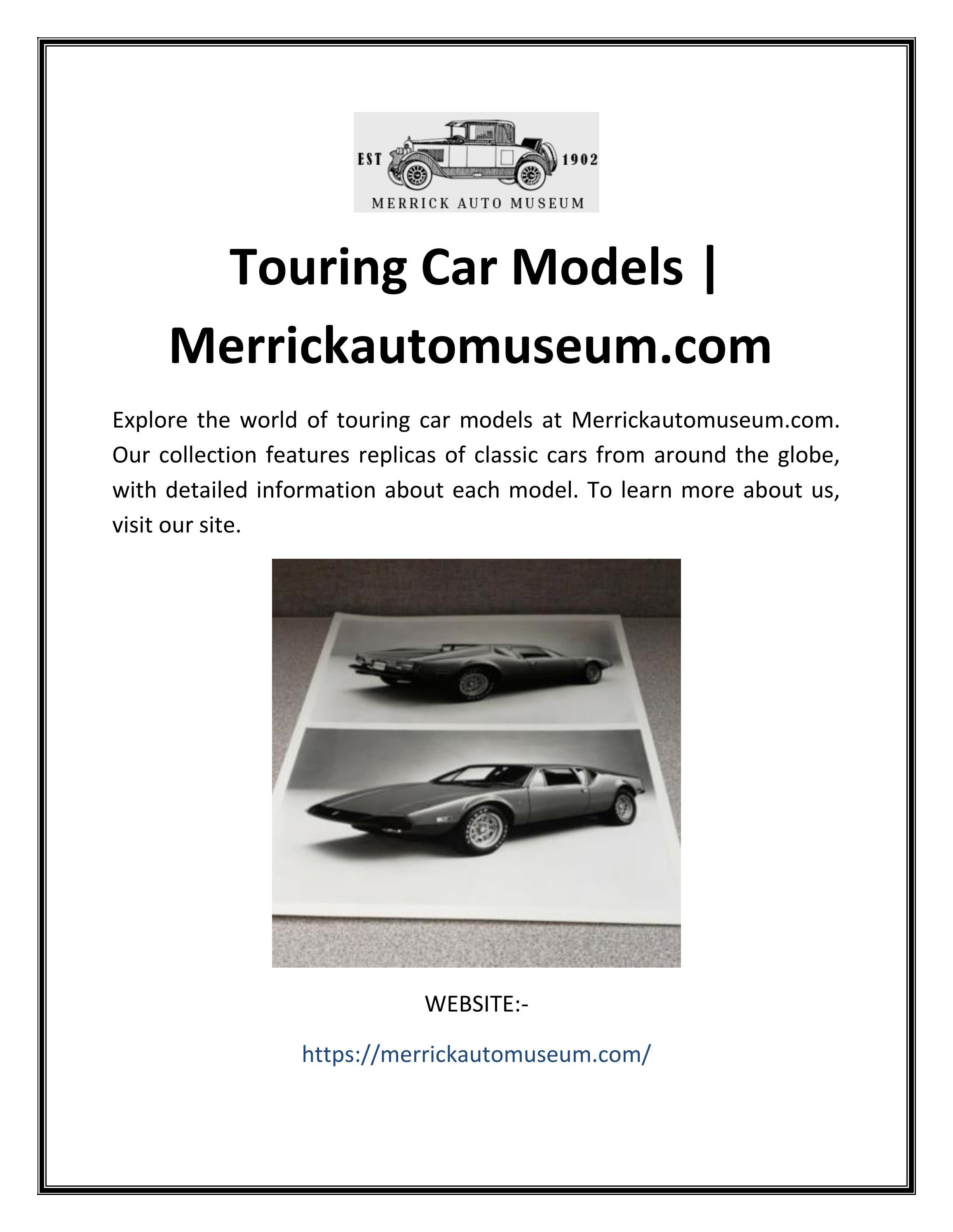 Touring Car Models by Merrick Auto Issuu