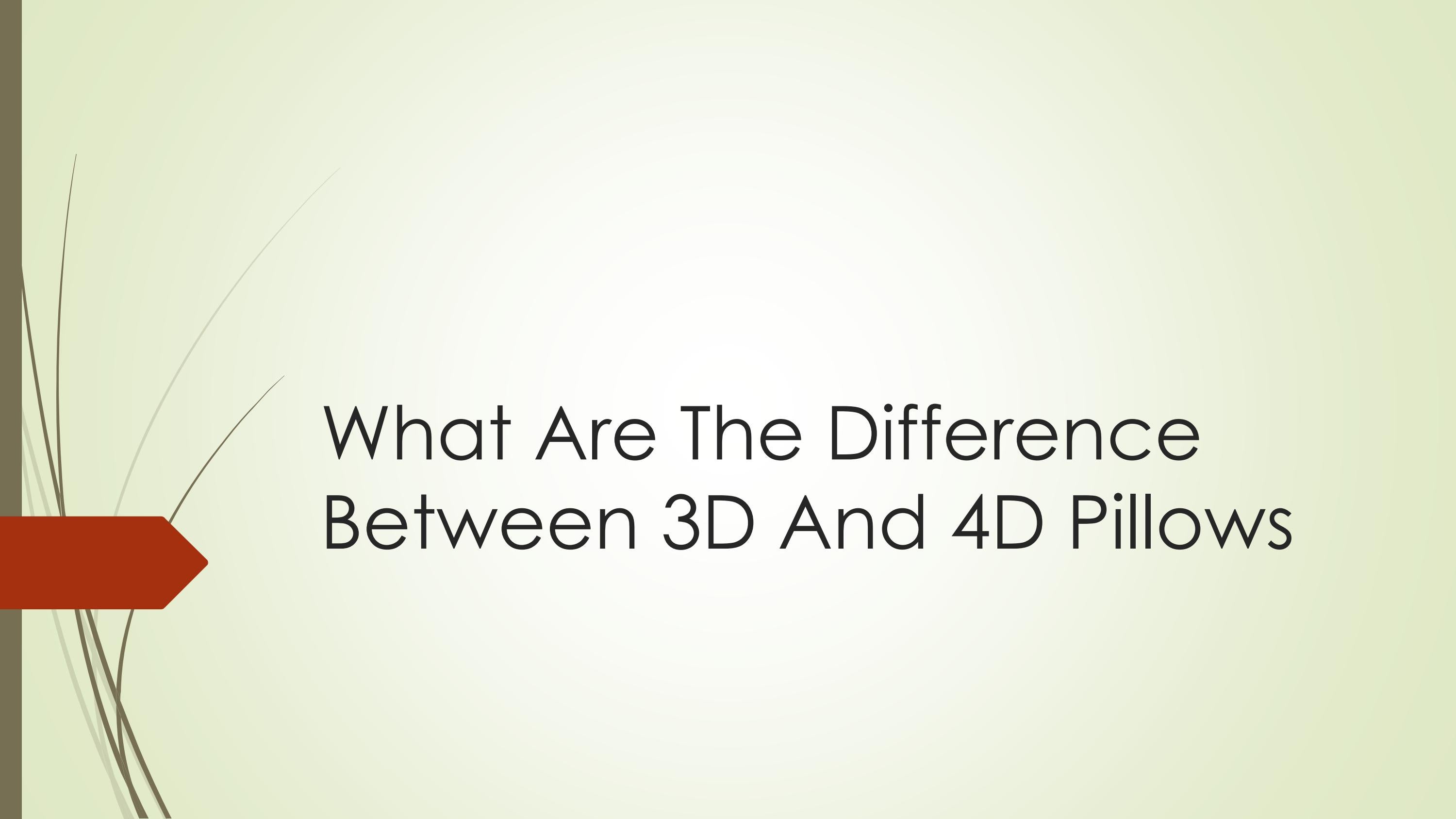 What Are The Difference Between 3D And 4D Pillows by Andrew S. Issuu