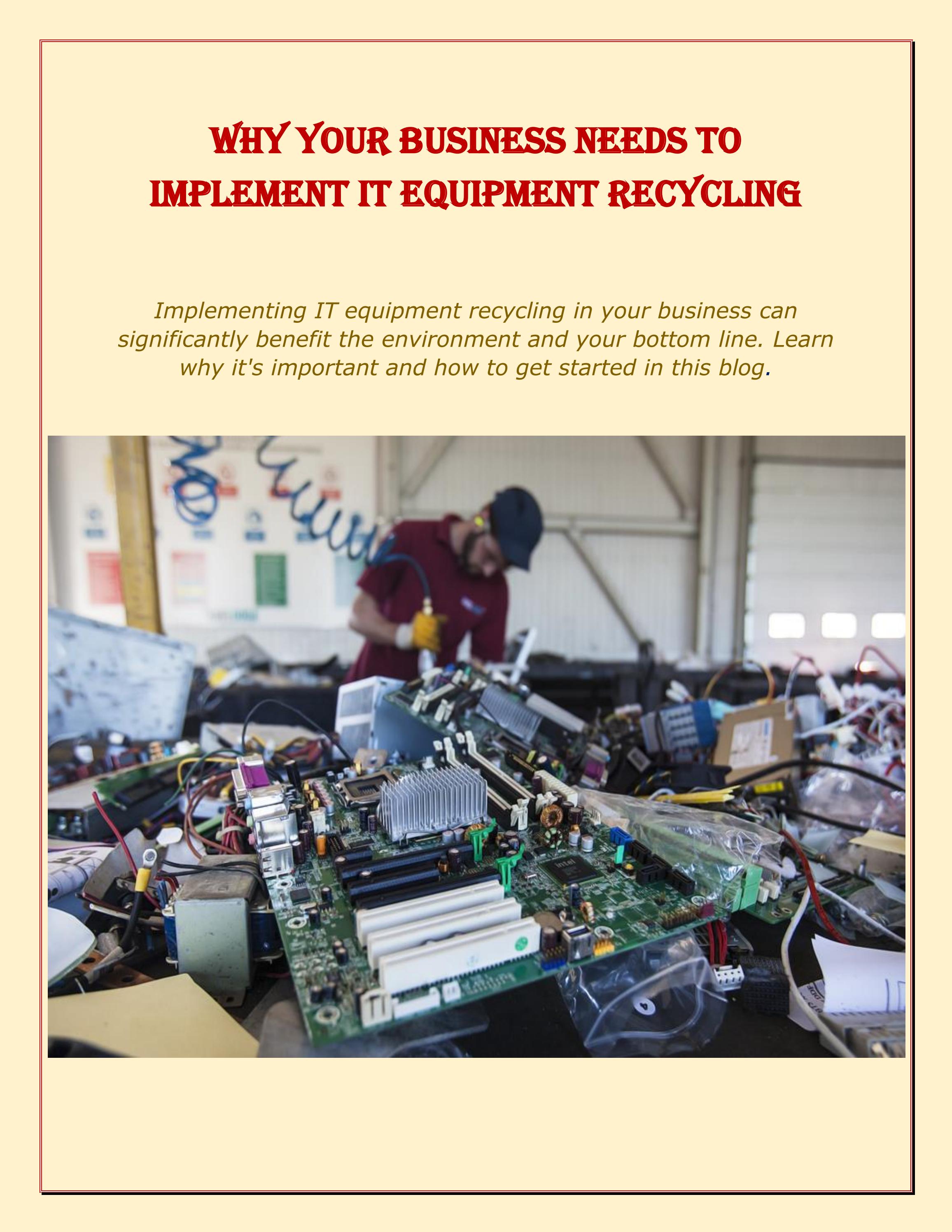 IT Equipment Recycling Boston by computer recyclingne Issuu