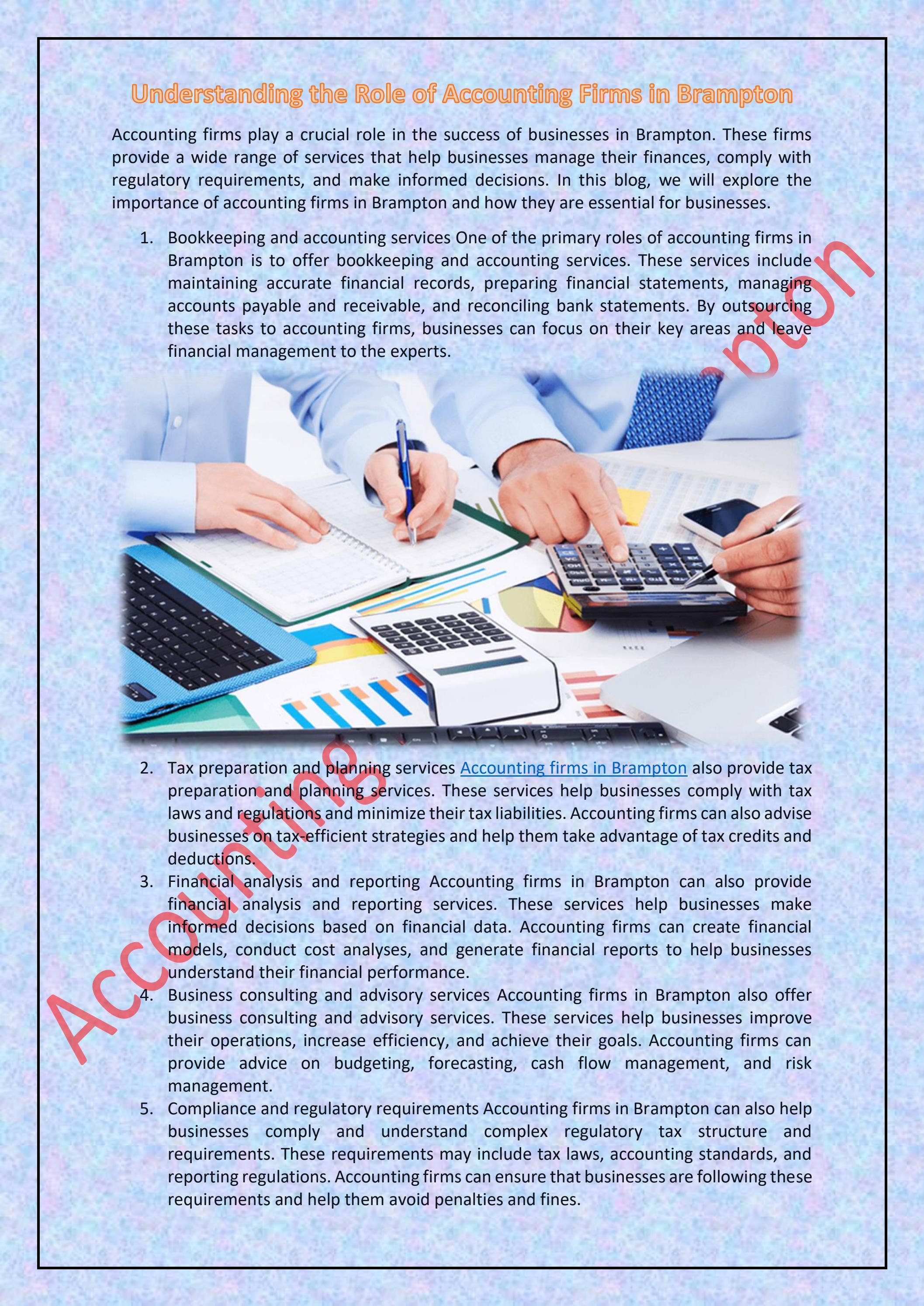 Understanding the Role of Accounting Firms in Brampton by Martha Godsay Issuu