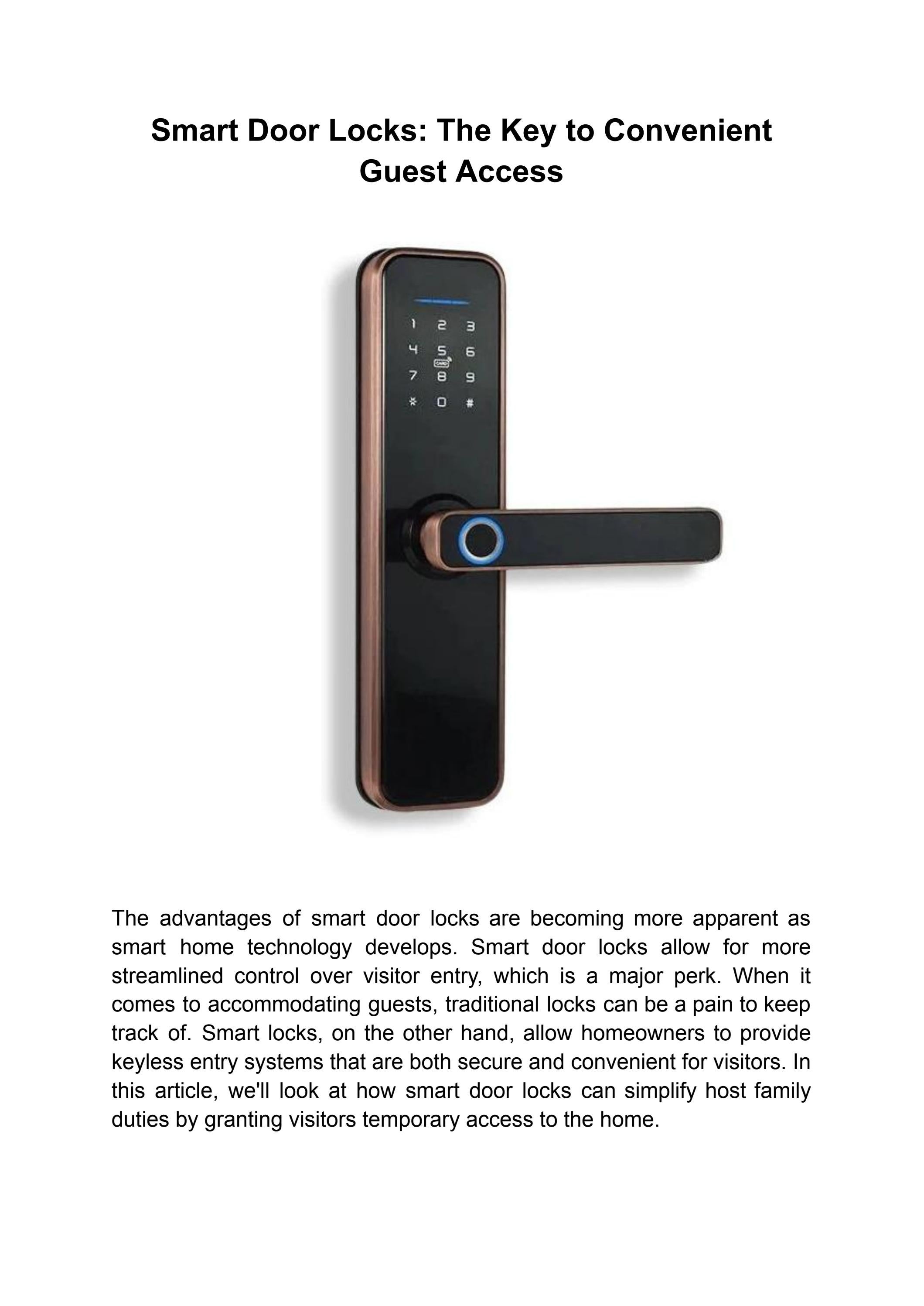 Smart Door Locks The Key to Convenient Guest Access by Rhino Technology Issuu