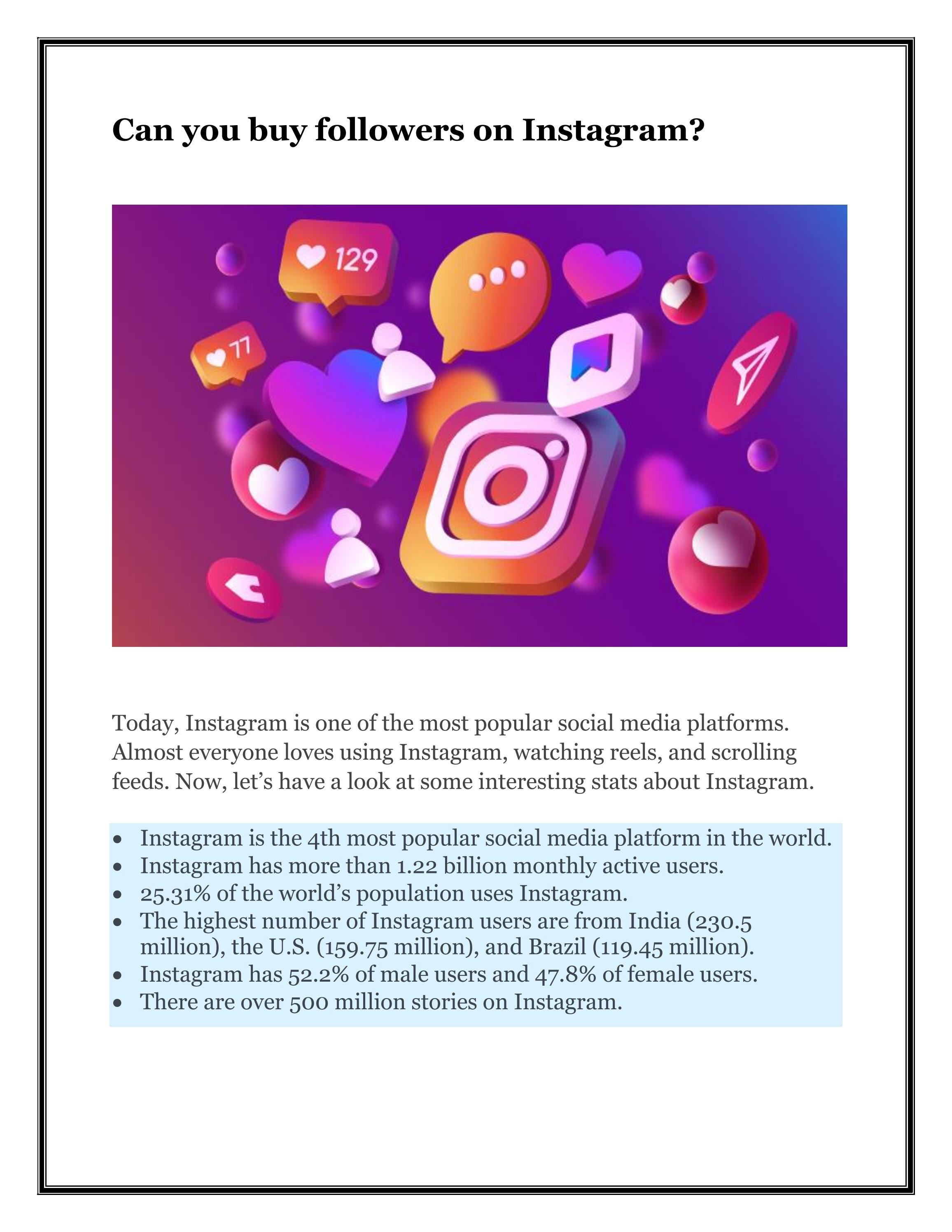 Can you buy followers on Instagram? by Adam Wilson Issuu