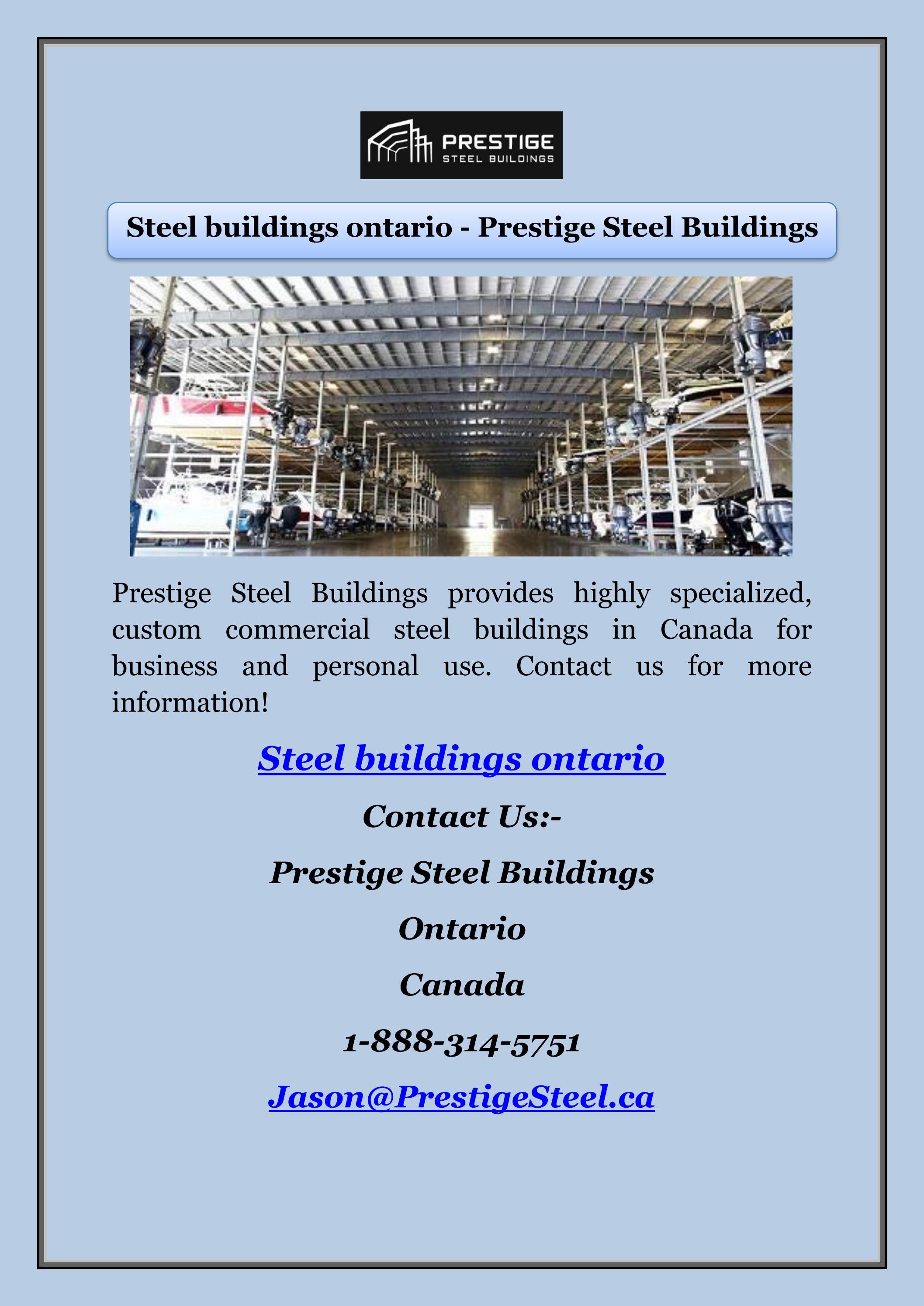 Steel buildings ontario Prestige Steel Buildings by Prestigesteel01
