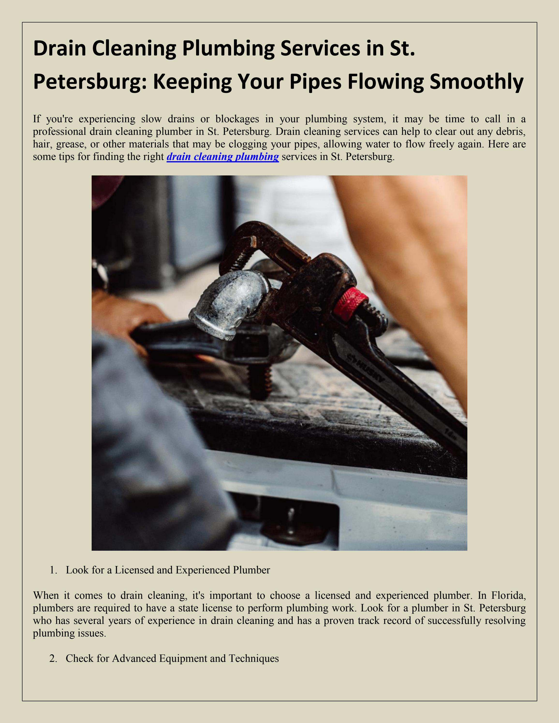 My first document by Saint pete Plumbing Issuu