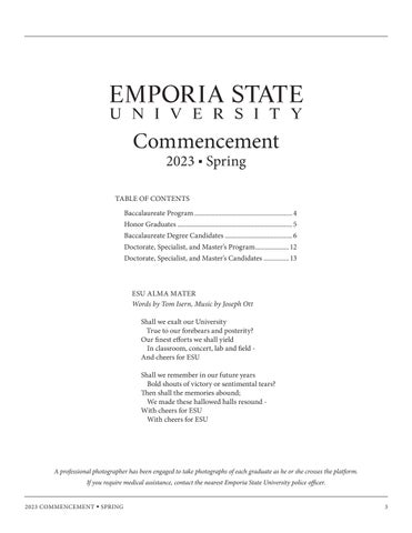 Emporia State University - 春季 2023 Commencement 第 3 页