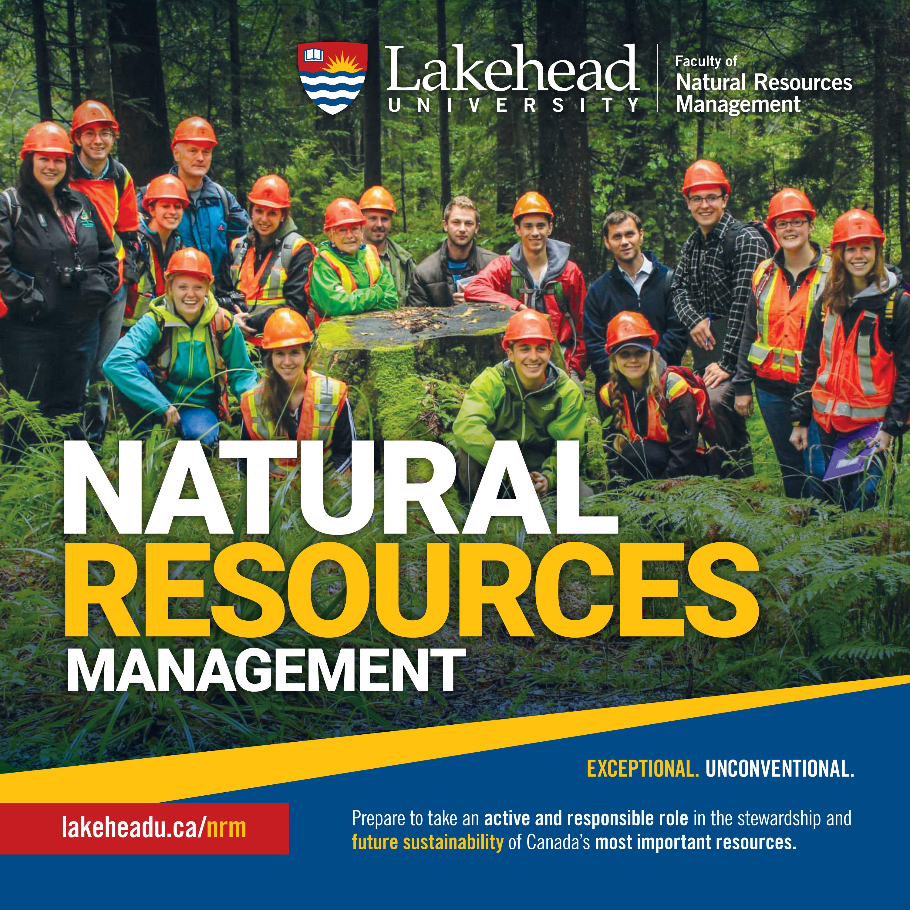Natural Resource Management Program Natural Resources Management Brochure 2023 - Lakehead University by ...