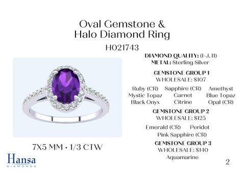 Gemstone × Diamond Rings × Necklaces In Sterling Silver 第 3 页