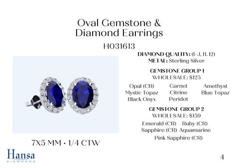 Gemstone × Diamond Earrings In Sterling Silver 第 5 页