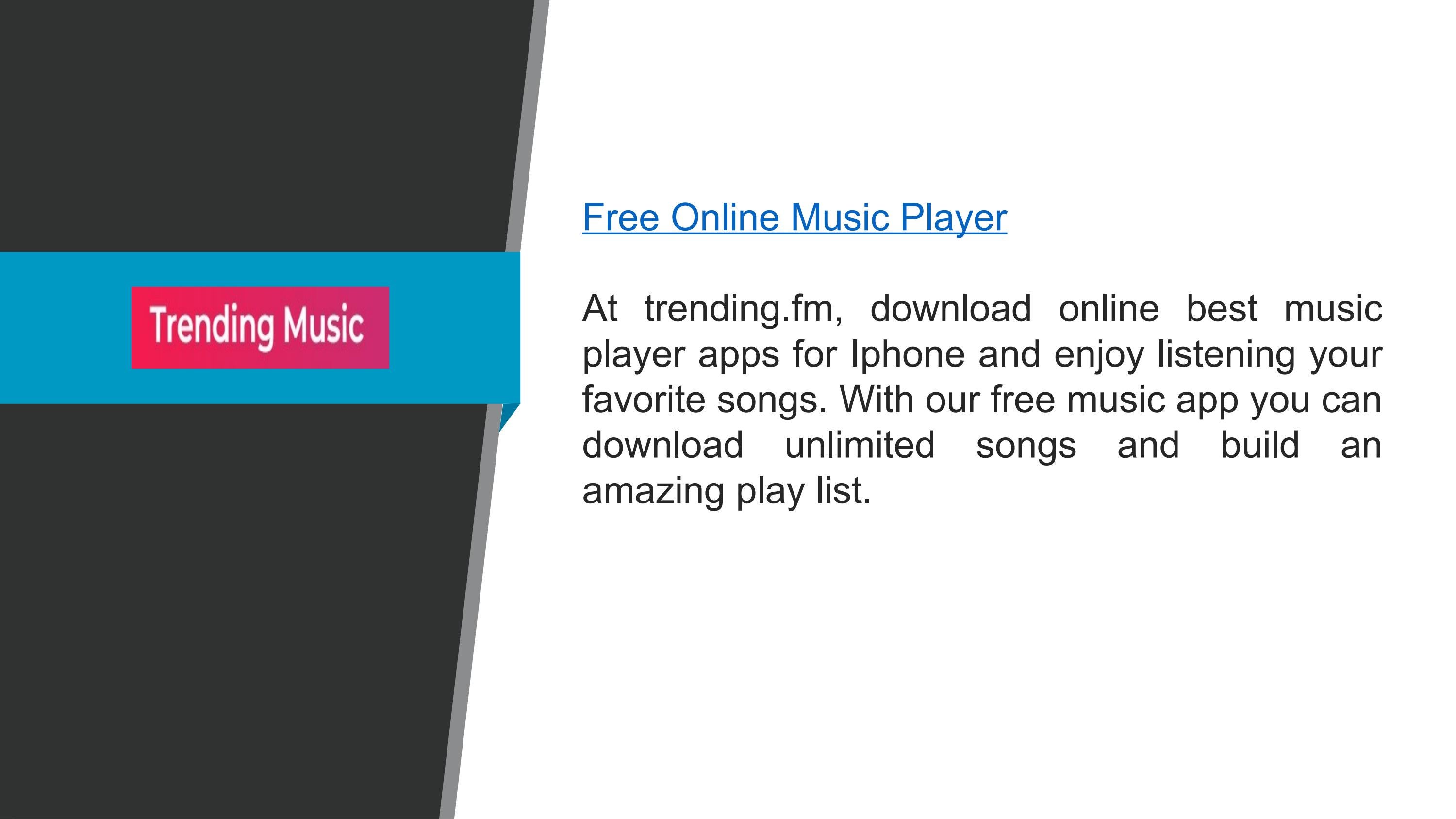 Download Online Free Music Player Apps for Iphones by