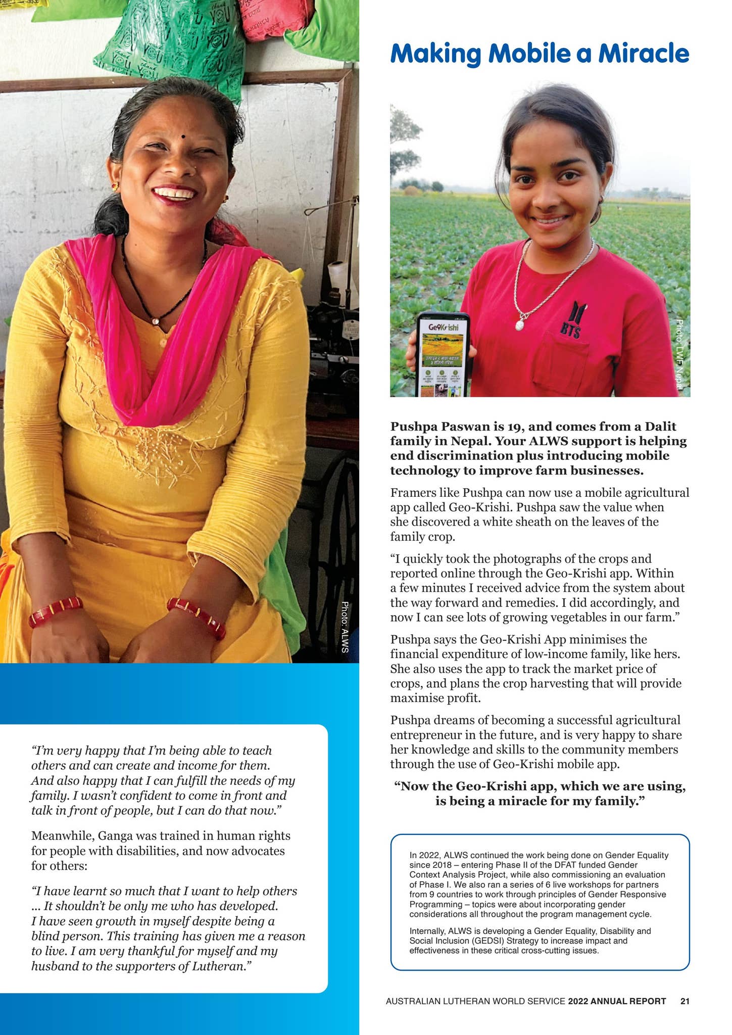 ALWS Annual Report 2022 by australianlutheranworldservice - Issuu