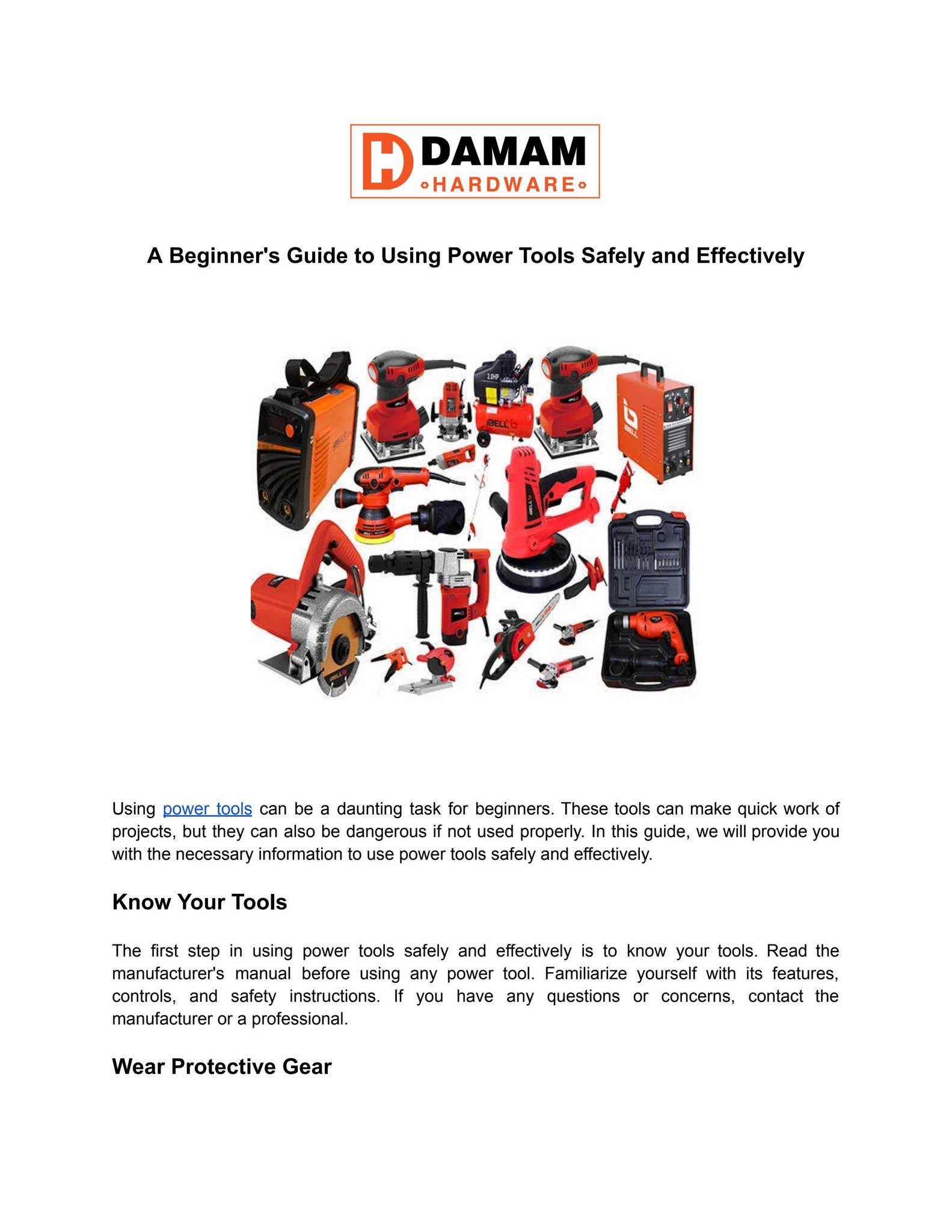 A Beginner's Guide to Using Power Tools Safely and Effectively by ...