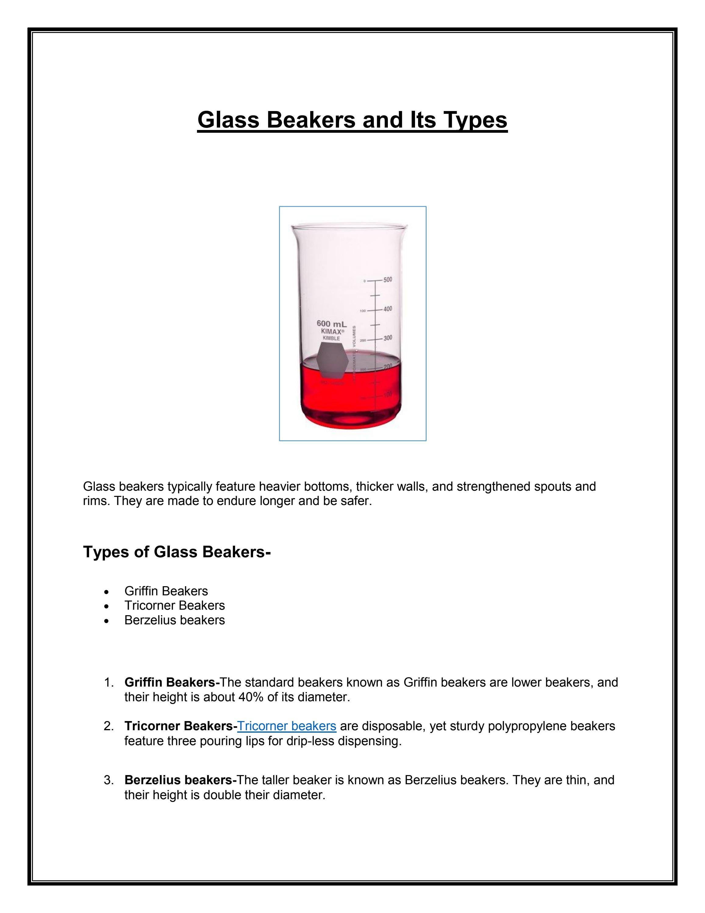 Glass Beakers and Its Types by jadescientific Issuu