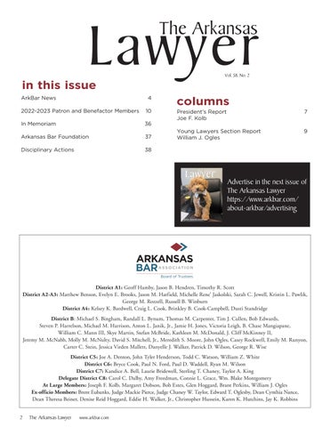 The Arkansas Lawyer 春季 2023 第 4 页