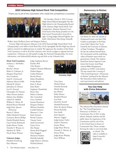The Arkansas Lawyer 春季 2023 第 6 页