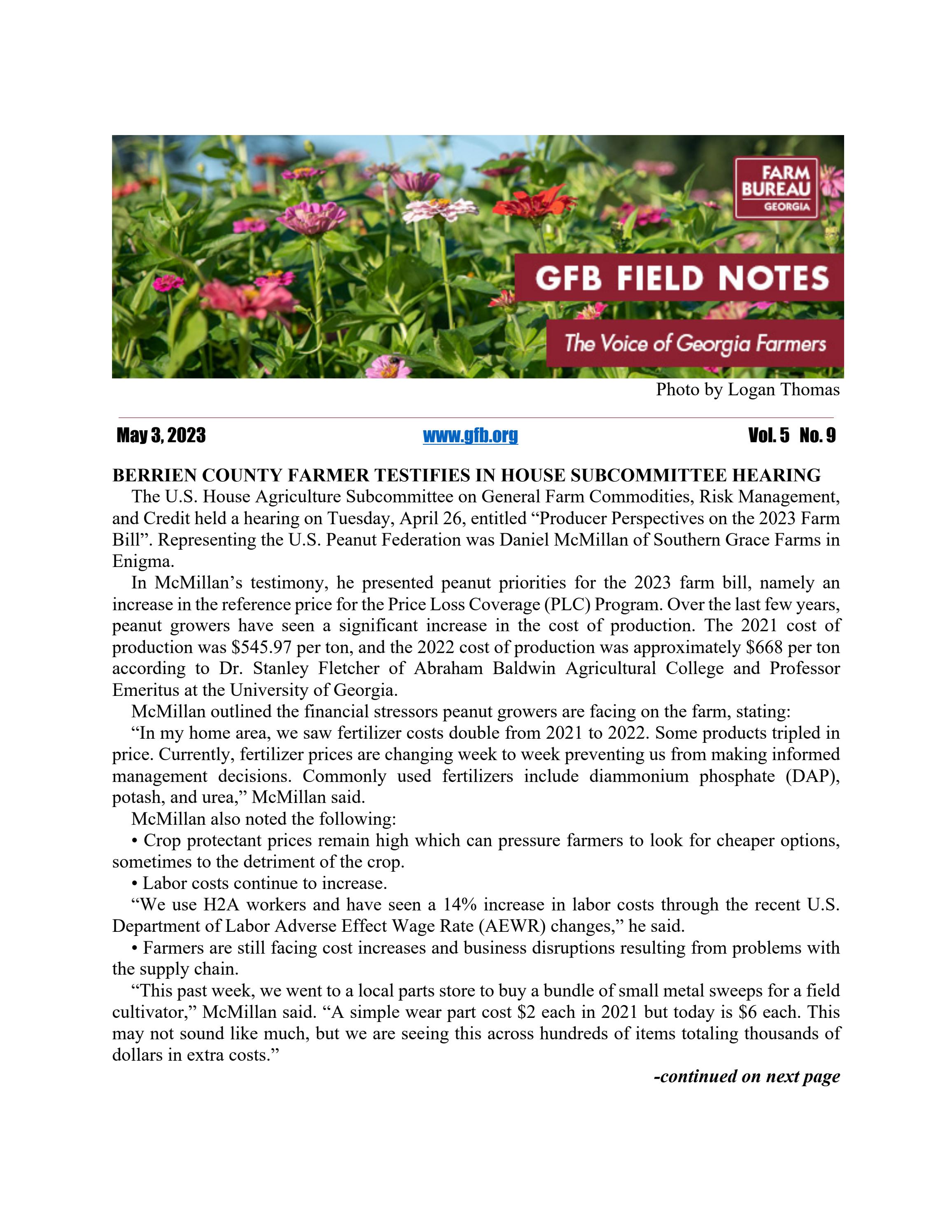 Georgia Farm Bureau's May 3 Field Notes by Georgia Farm Bureau - Issuu