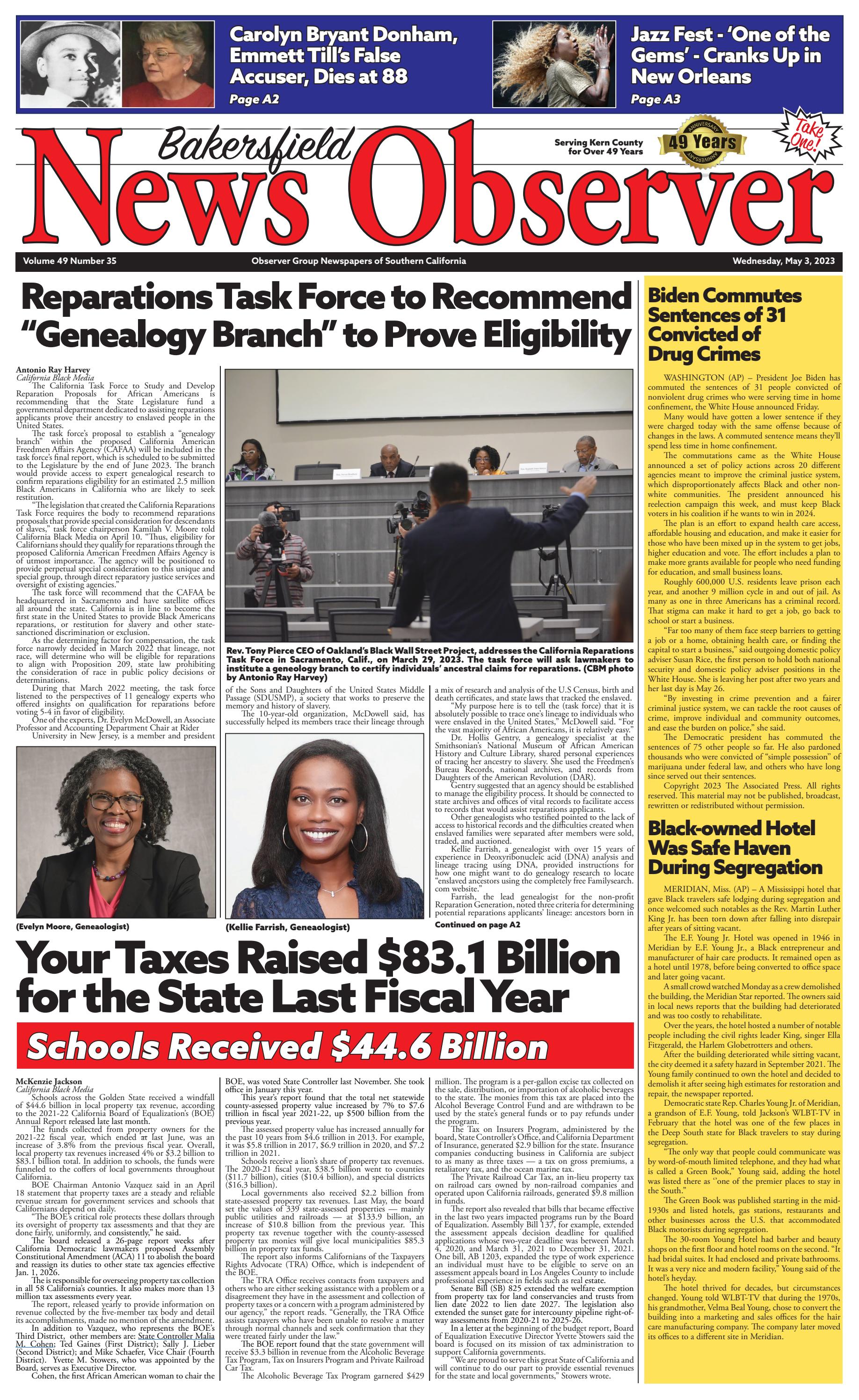 Bakersfield News Observer 5.3.23 by Observer Group Newspapers of