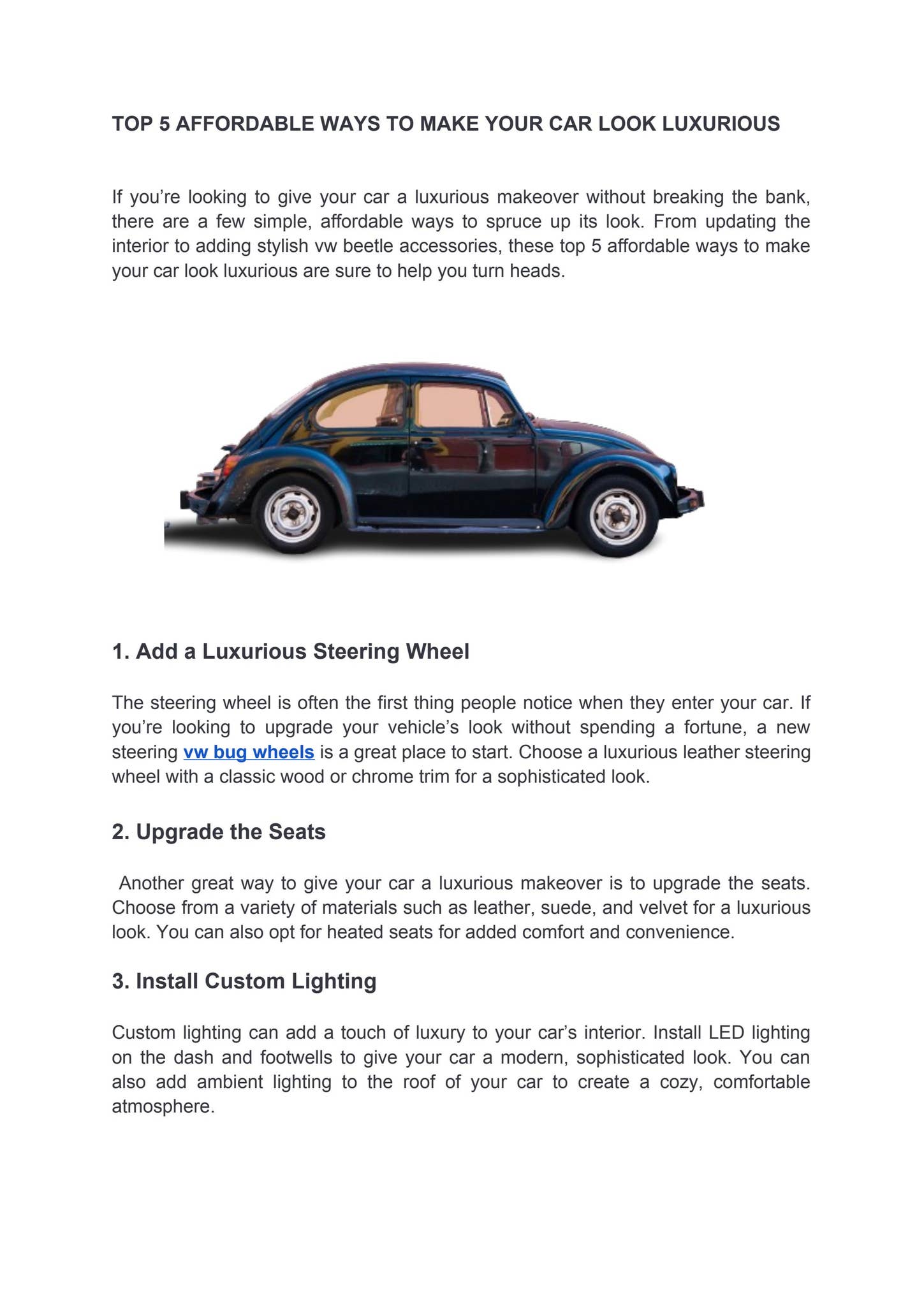 Affordable Ways to Make Your Car Look Luxurious by ...
