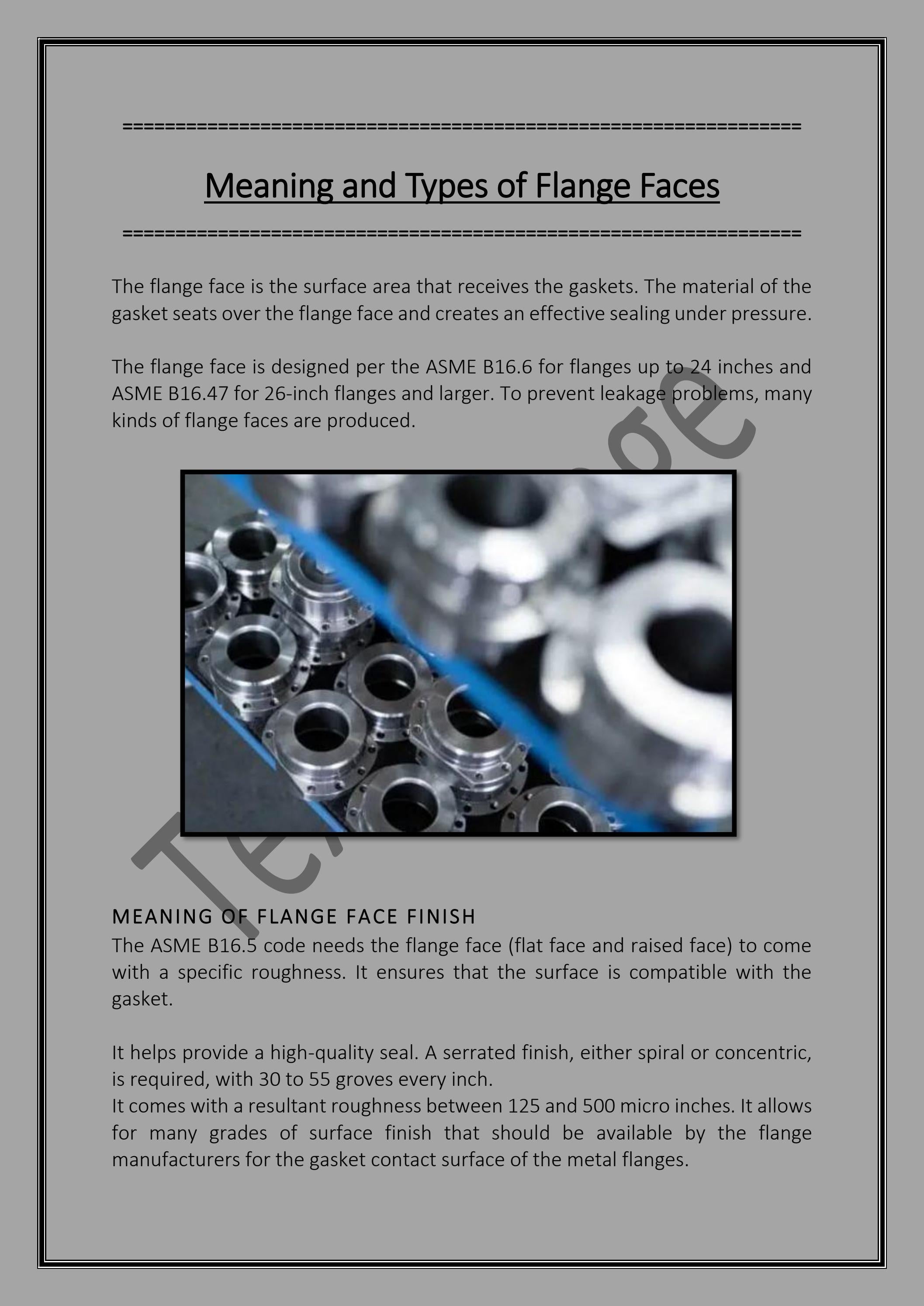 Meaning and Types of Flange Faces by Texas Flange Issuu