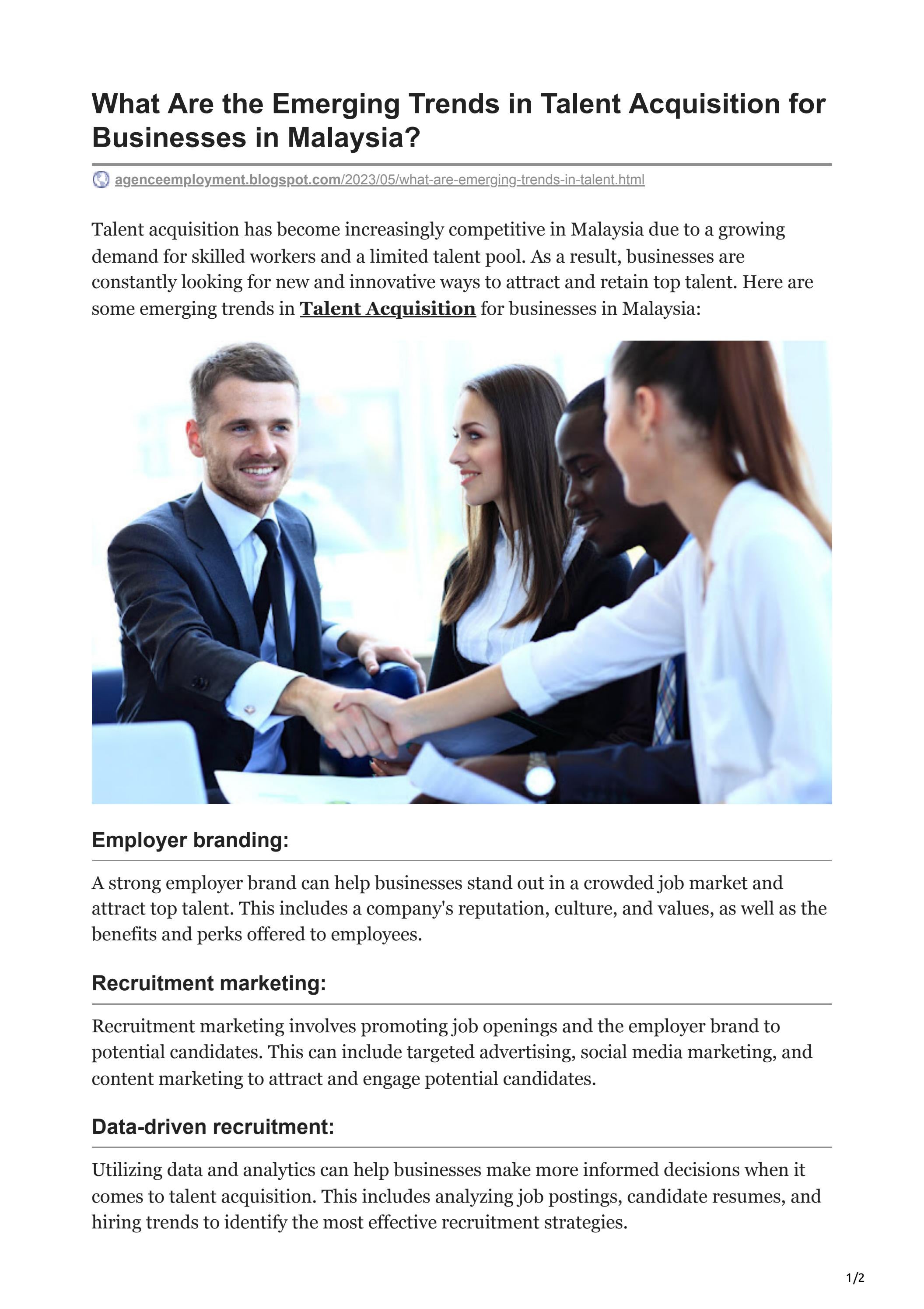 What Are the Emerging Trends in Talent Acquisition for Businesses in