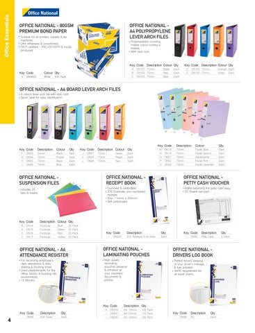 OfficeNationalAfrica 办公 Products 家具目录 | 版 25 | Welkom 办公 National 第 4 页