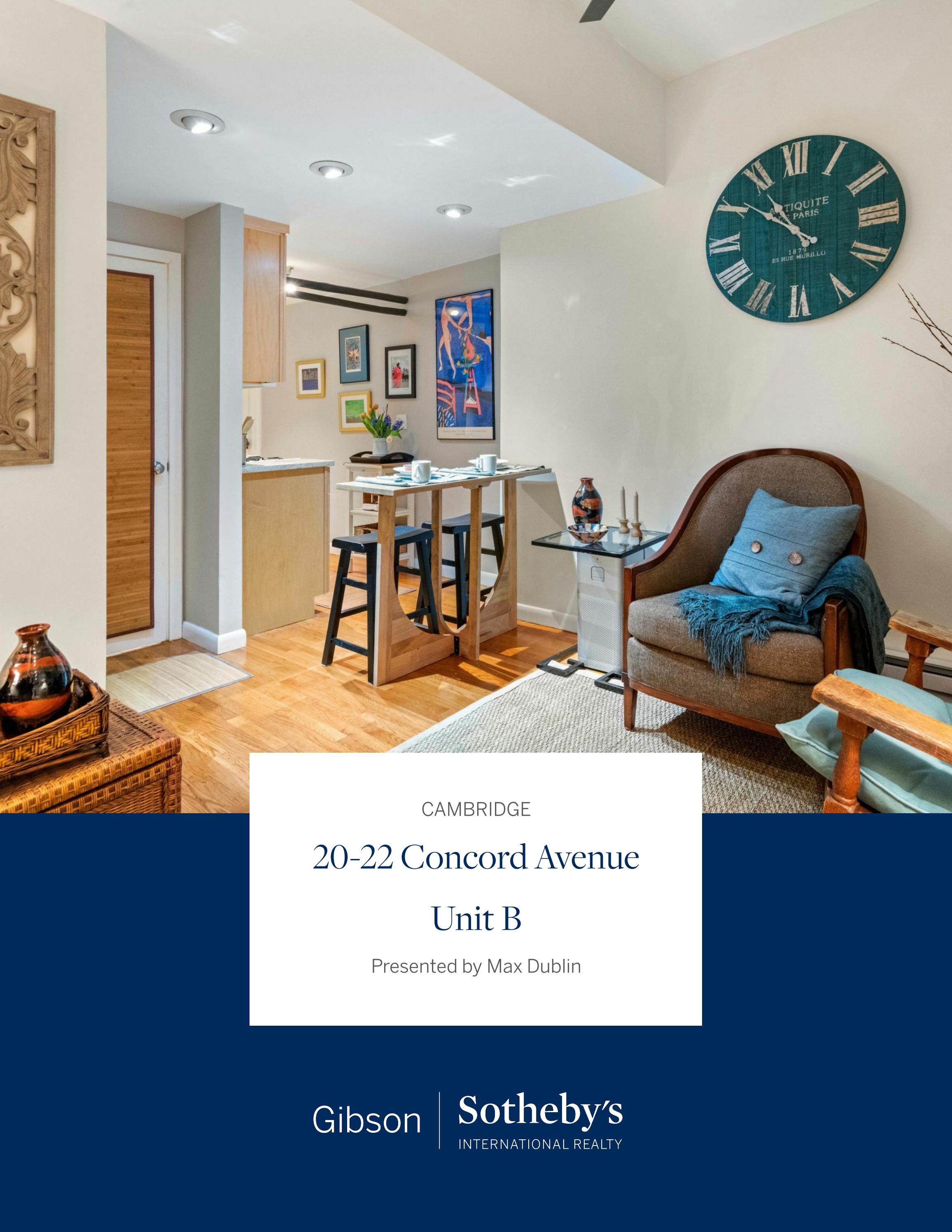 2022 Concord Avenue, Unit B, Cambridge by Gibson Sotheby's