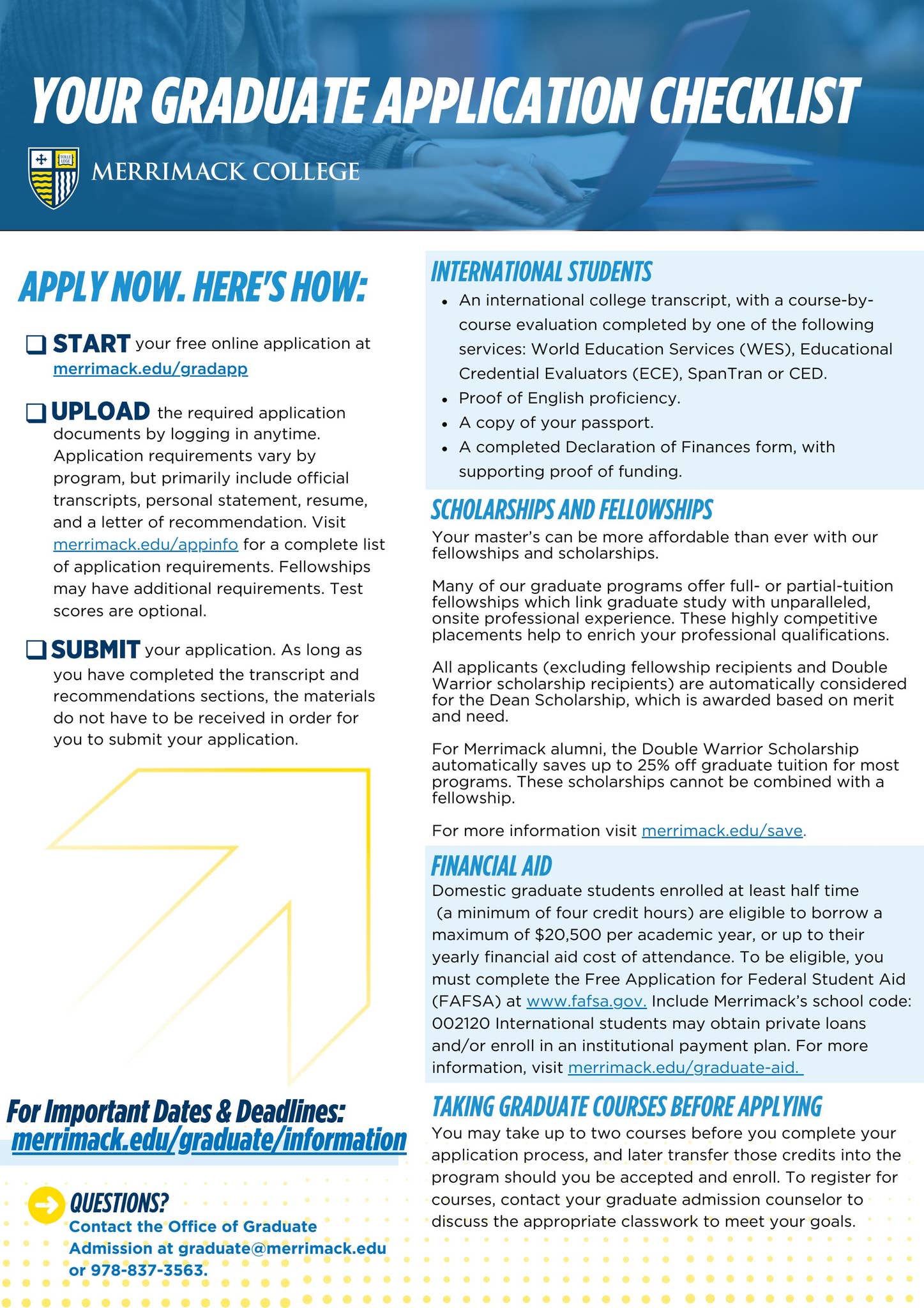 Graduate Application Checklist by Merrimack College - Issuu