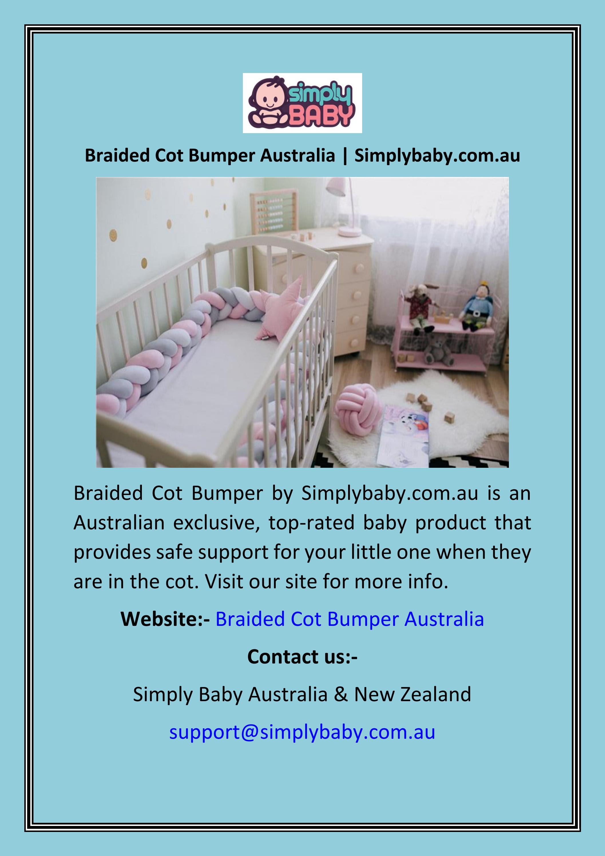 Braided Cot Bumper Australia by Simply baby australia & new zealand Issuu