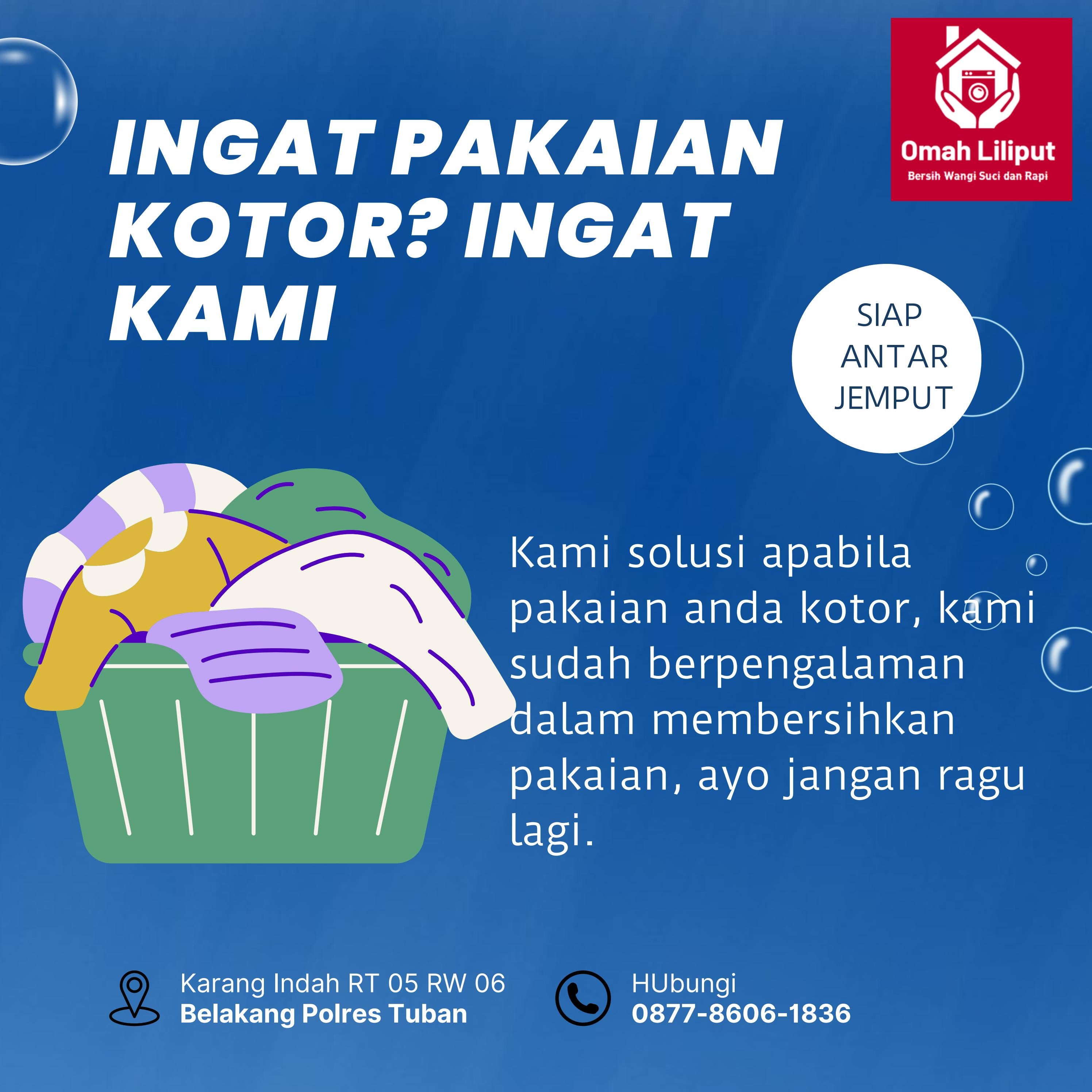 Terbaik, WA 087786061836 Laundry cuci baju terbaik Kota Tuban by