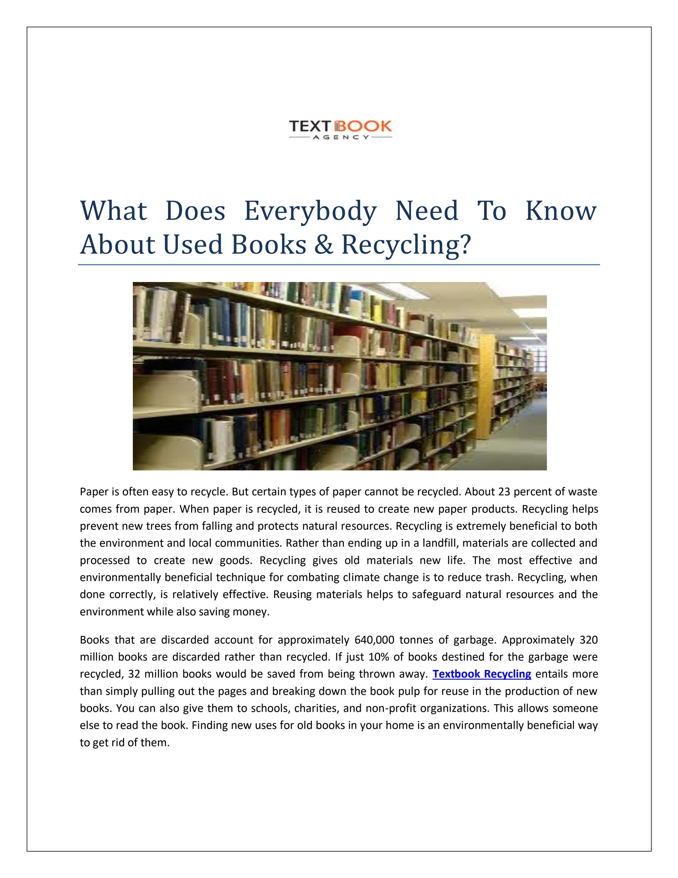 Why Look For Used Books? by Textbook Agency Issuu