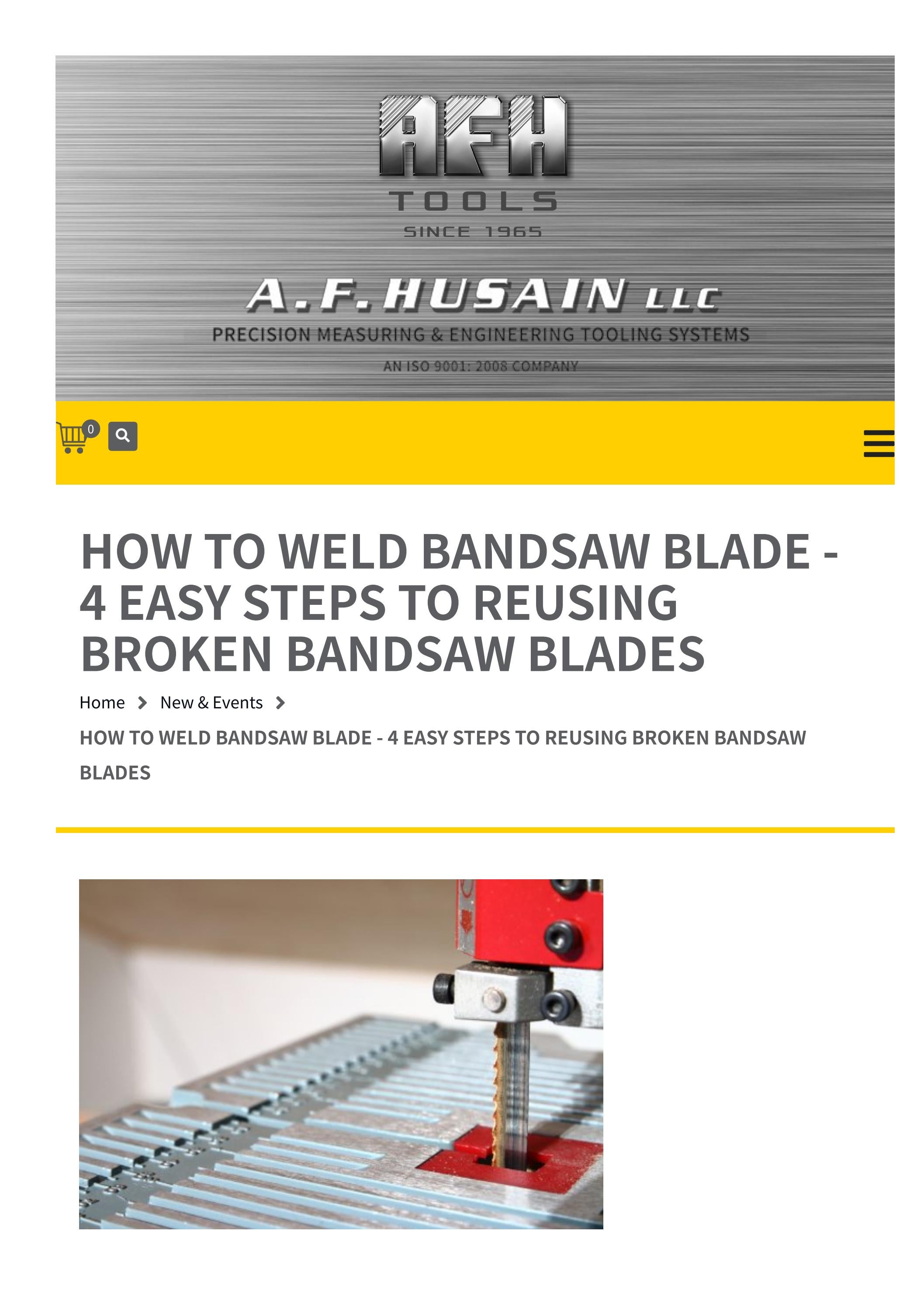 How to Weld Bandsaw Blade 4 Easy Steps to Reusing Broken Bandsaw Blades AFH TOOLS DUBAI by