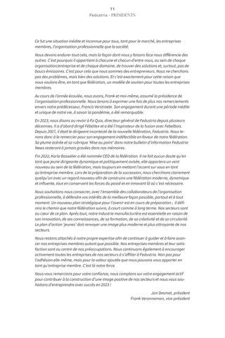 Rapport annuel Fedustria 2022 - 2023 第 13 页