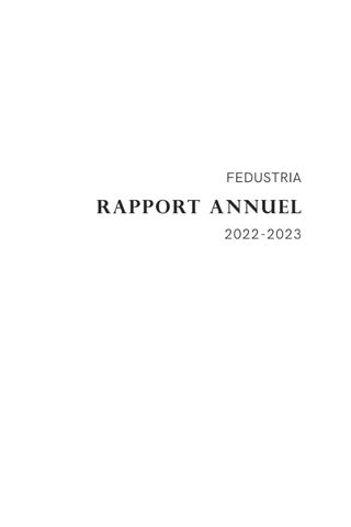 Rapport annuel Fedustria 2022 - 2023 第 3 页
