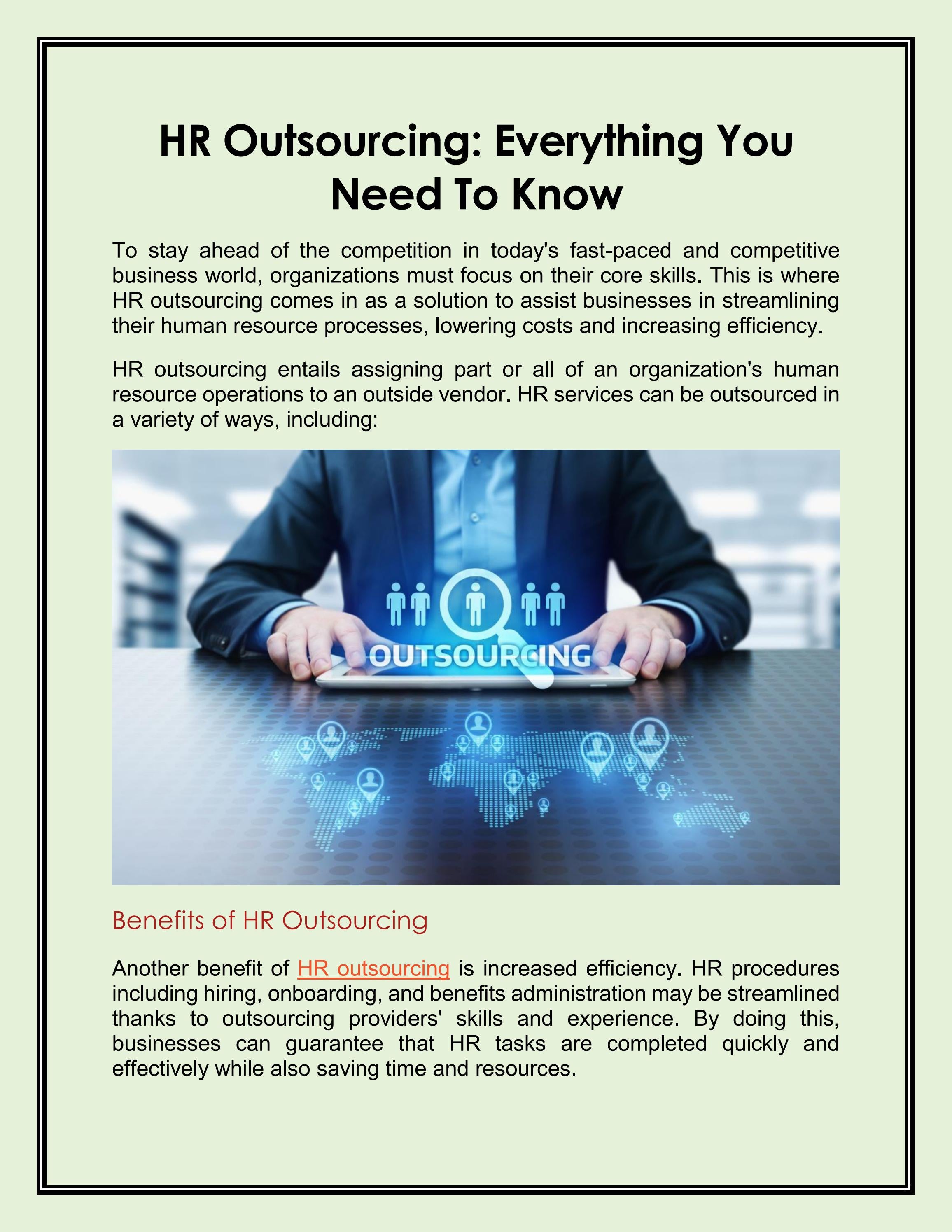 Hr Outsourcing Everything You Need To Know By Sayouitofrance Issuu