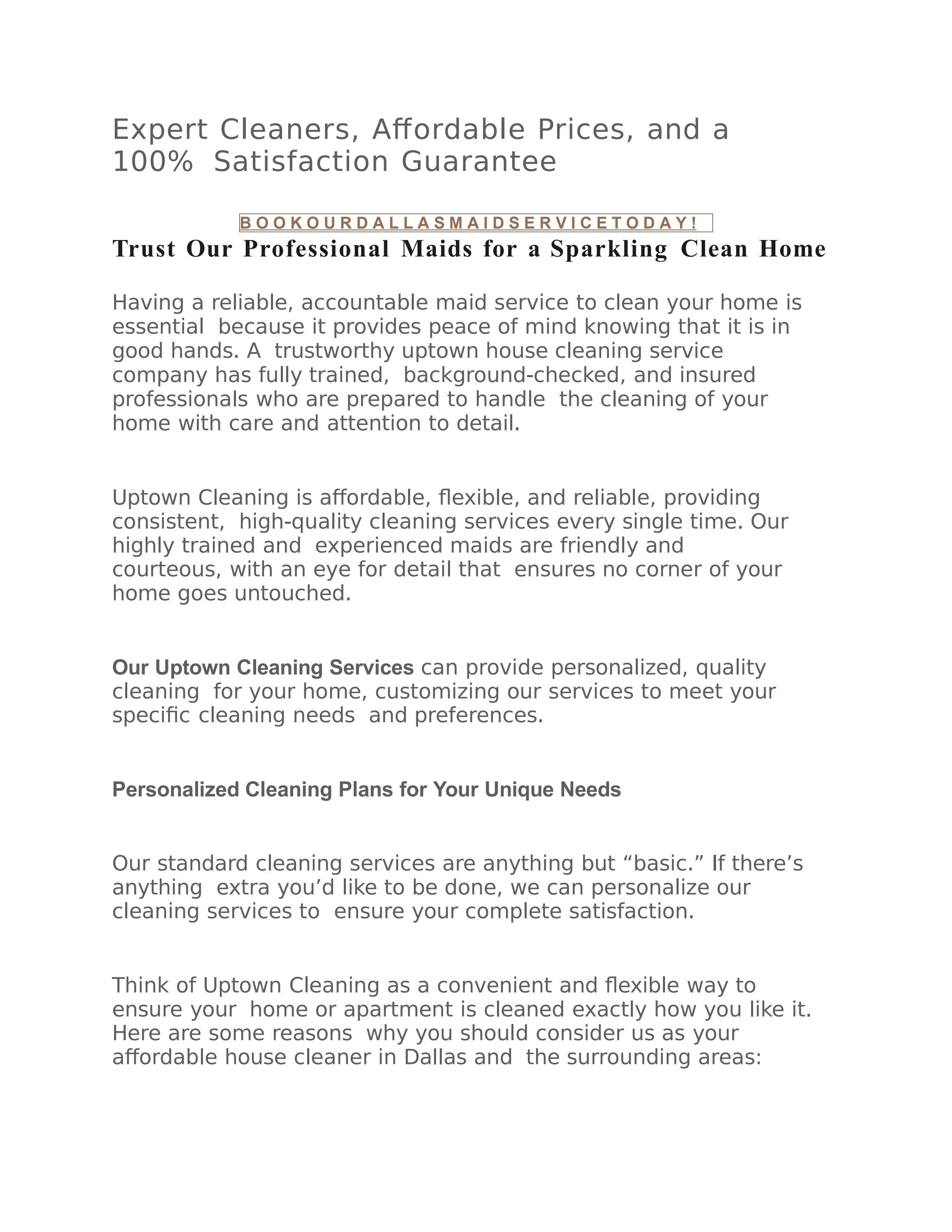 Affordable House Cleaners in Uptown Dallas by UP TOWN Issuu