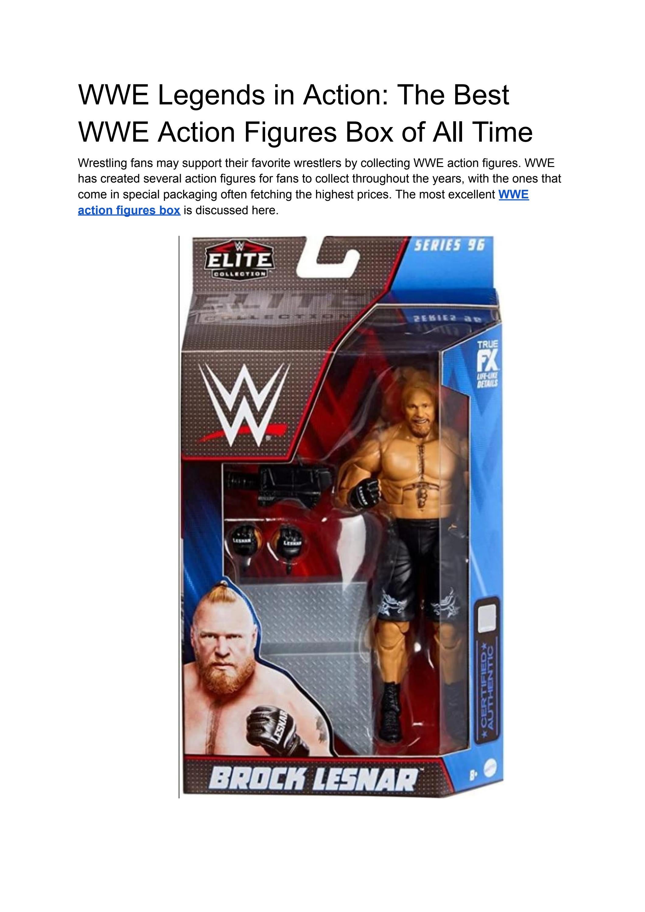 WWE Legends in Action The Best WWE Action Figures Box of All Time by