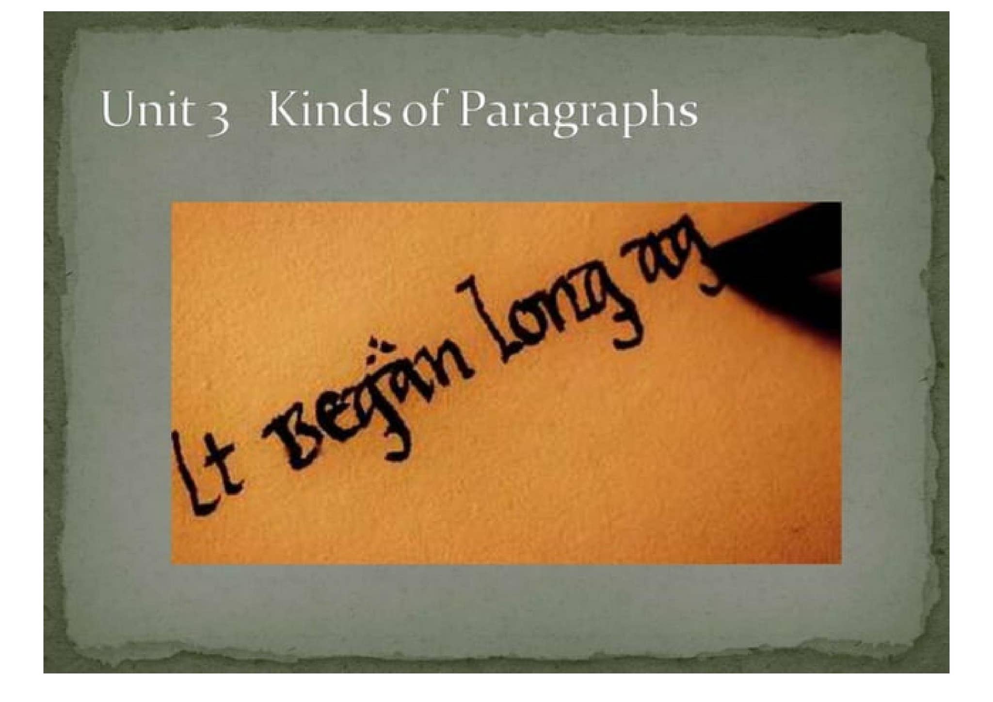 Unit Comparison Paragraph Lecture Notes by Leann Ernst - Issuu