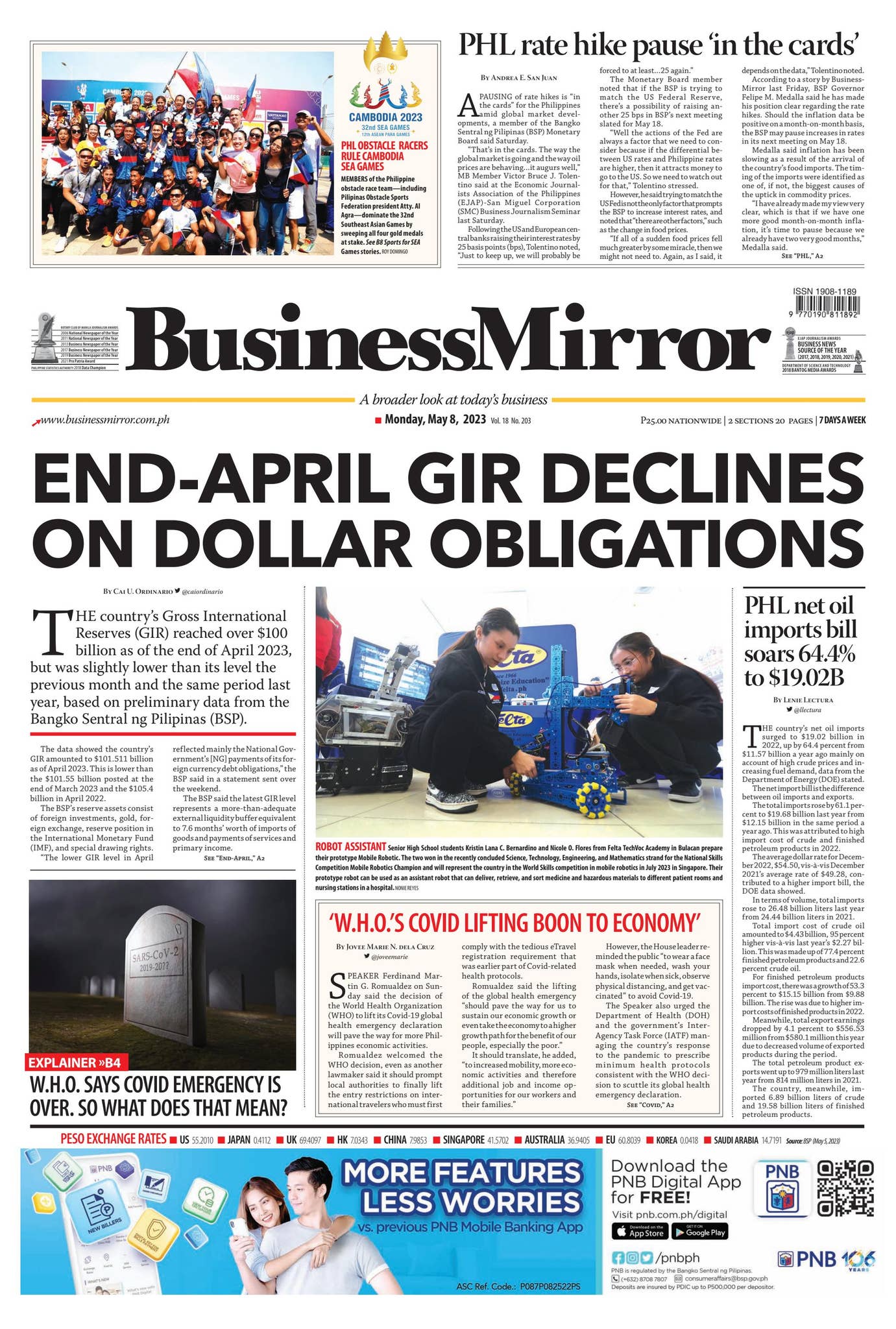 BusinessMirror May 08, 2023 by BusinessMirror - Issuu