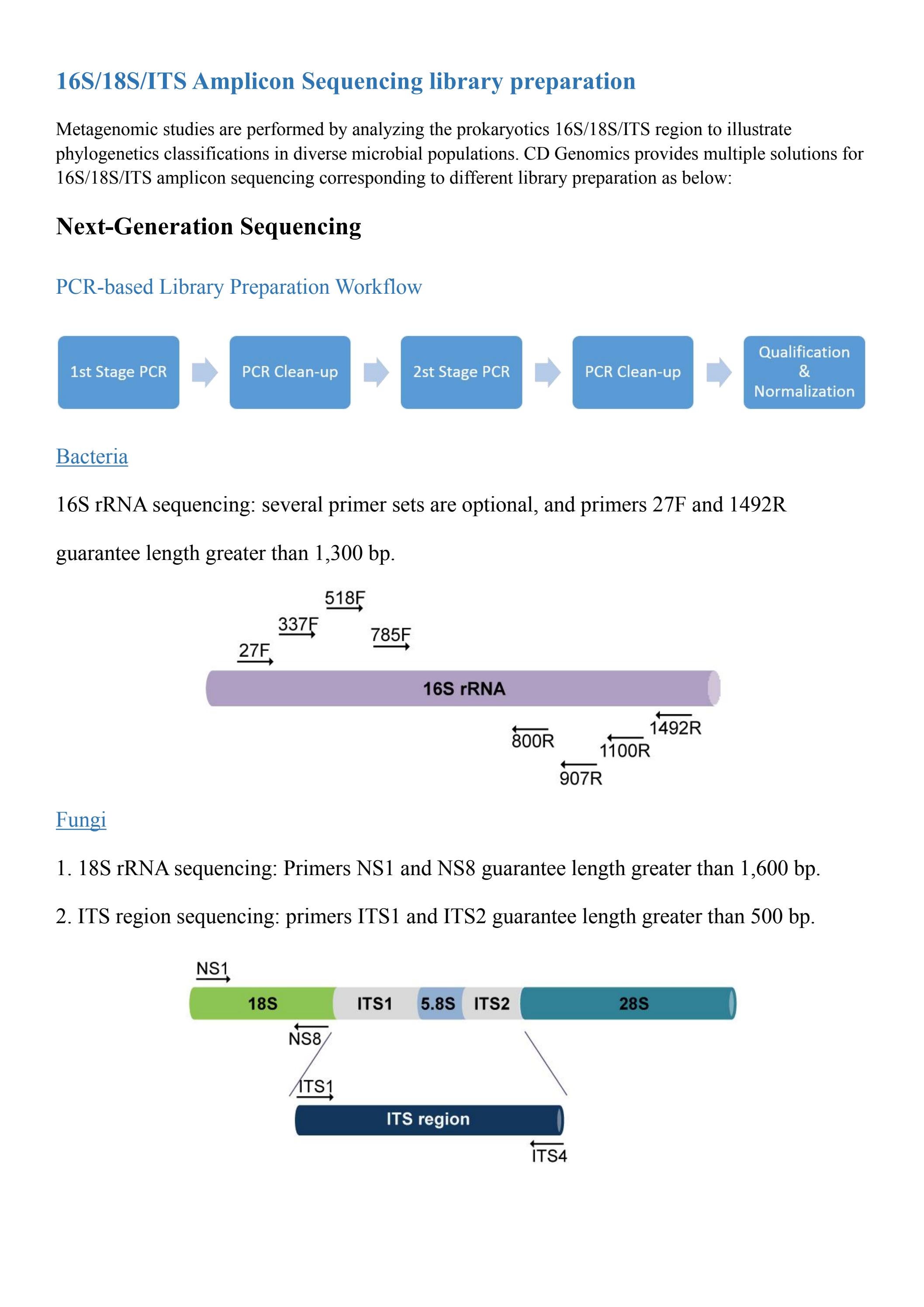16S/18S/ITS Amplicon Sequencing library preparation by CD Genomics Issuu