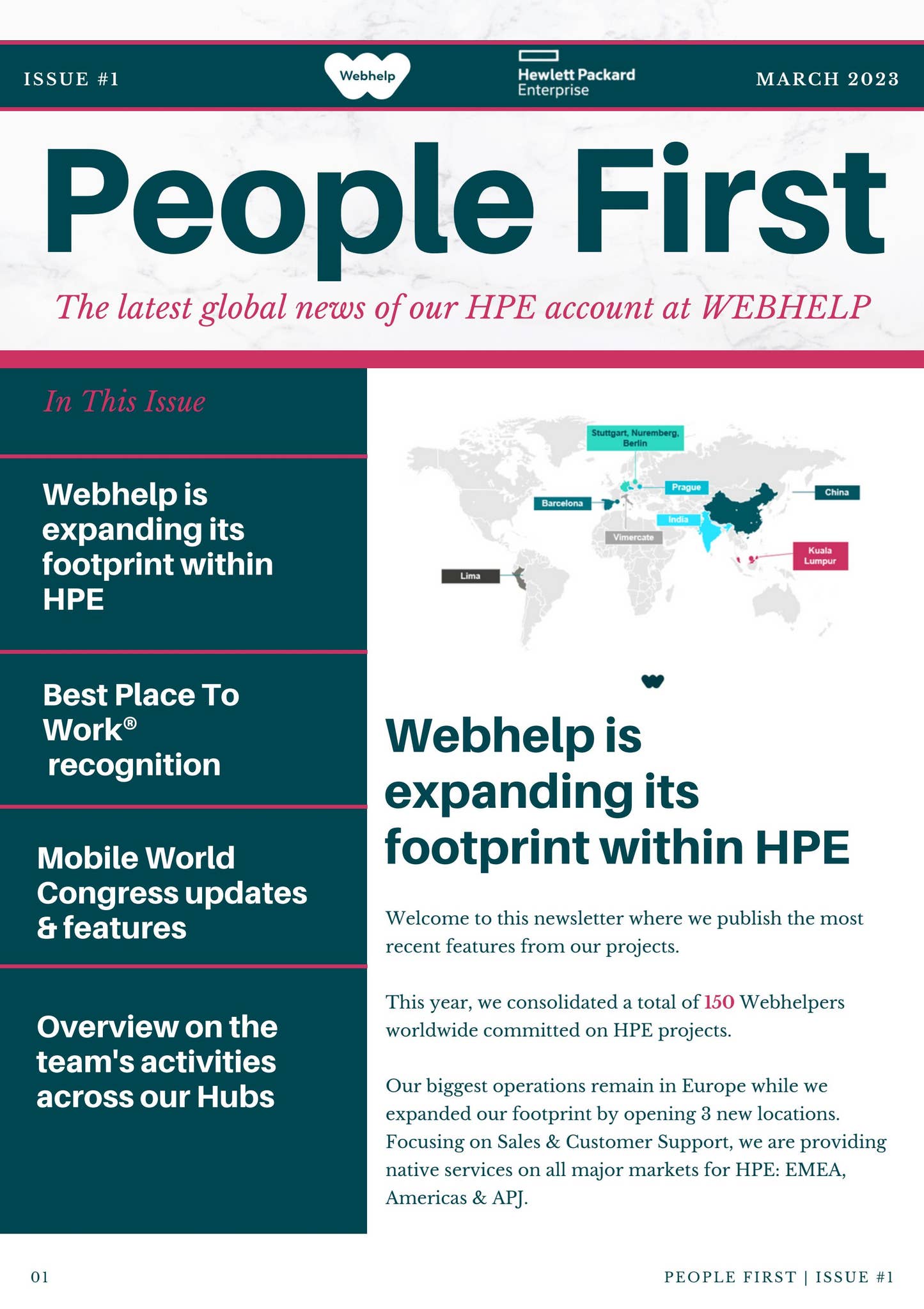Peoplefirst Newsletter People First - Webhelp x HPE - Newsletter #1 by b.arnaud - Issuu