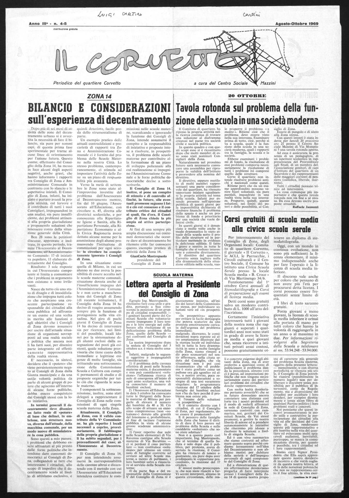 Il Corvetto1 By Fondazioneisec Issuu