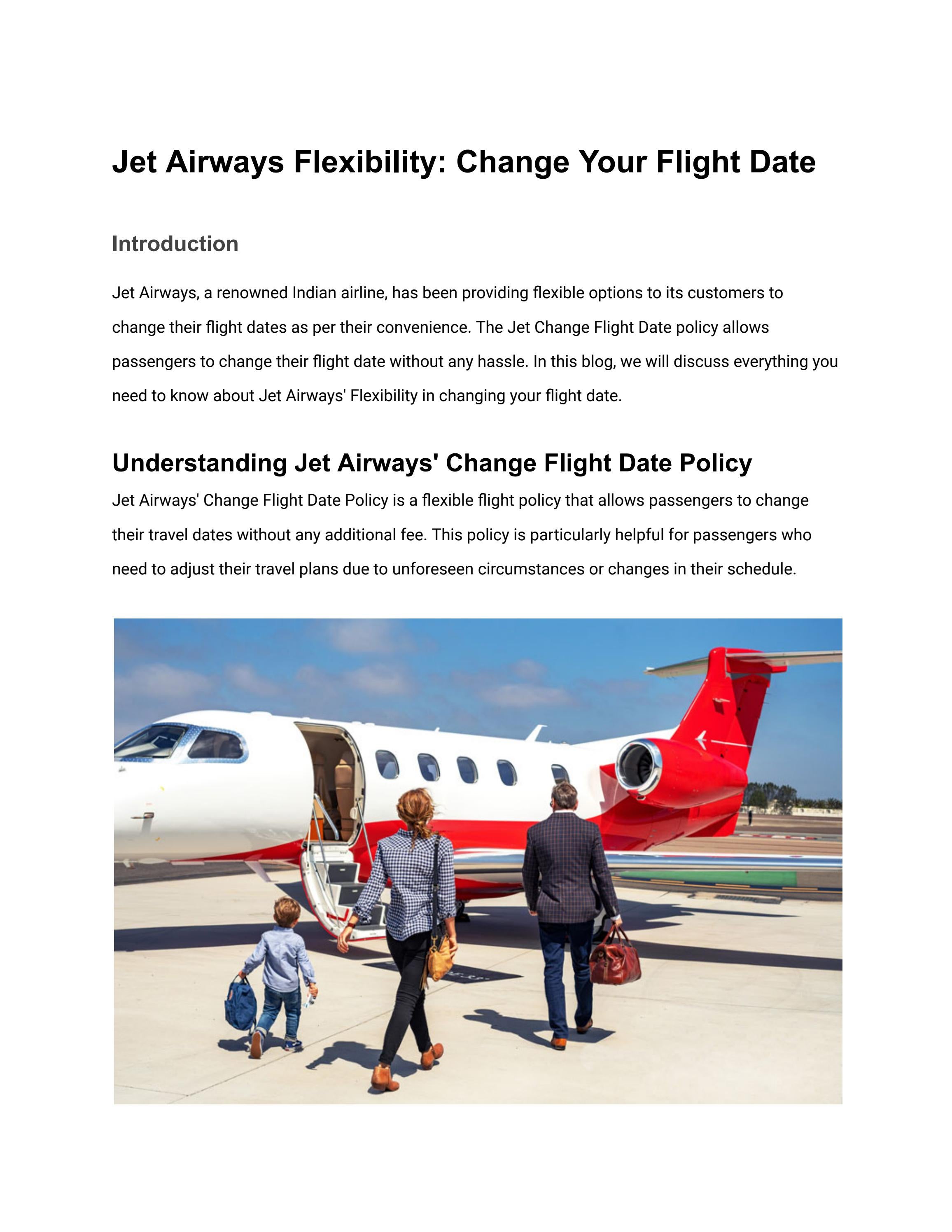 Jet Airways Flexibility Change Your Flight Date by